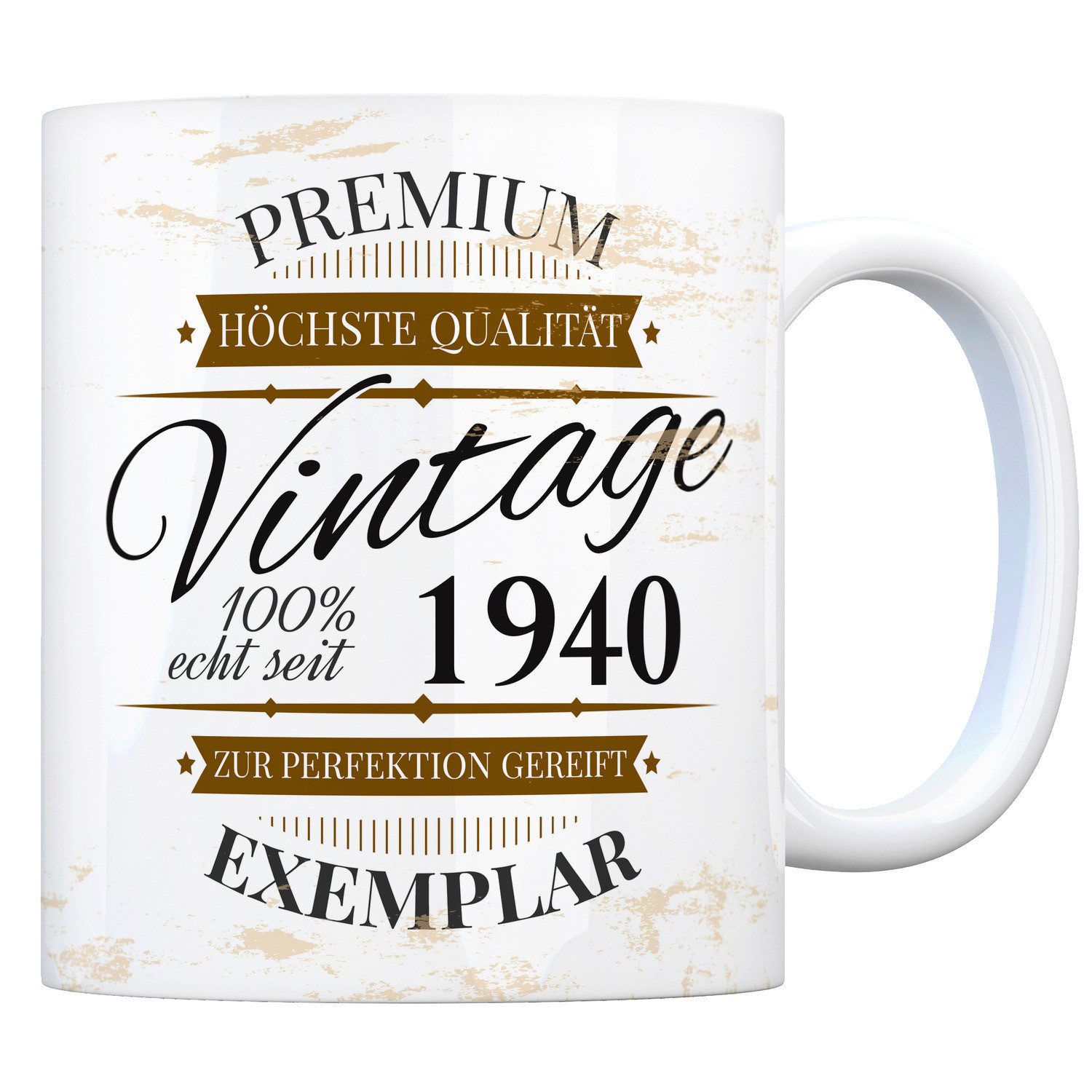 Tasse Vintage Tasse 100% echt seit 1940 Kaffeebecher [ber_jahrgeb].