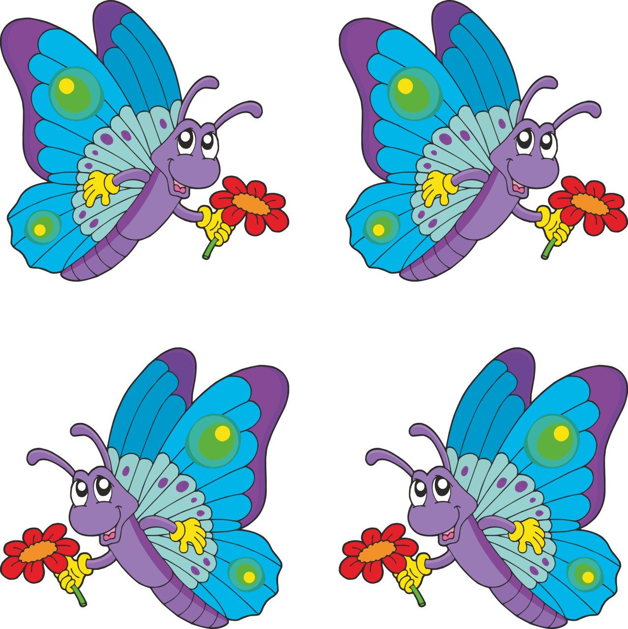 Hermann Schütz Aufkleber Hermann Schütz Aufkleber Schmetterling-Set