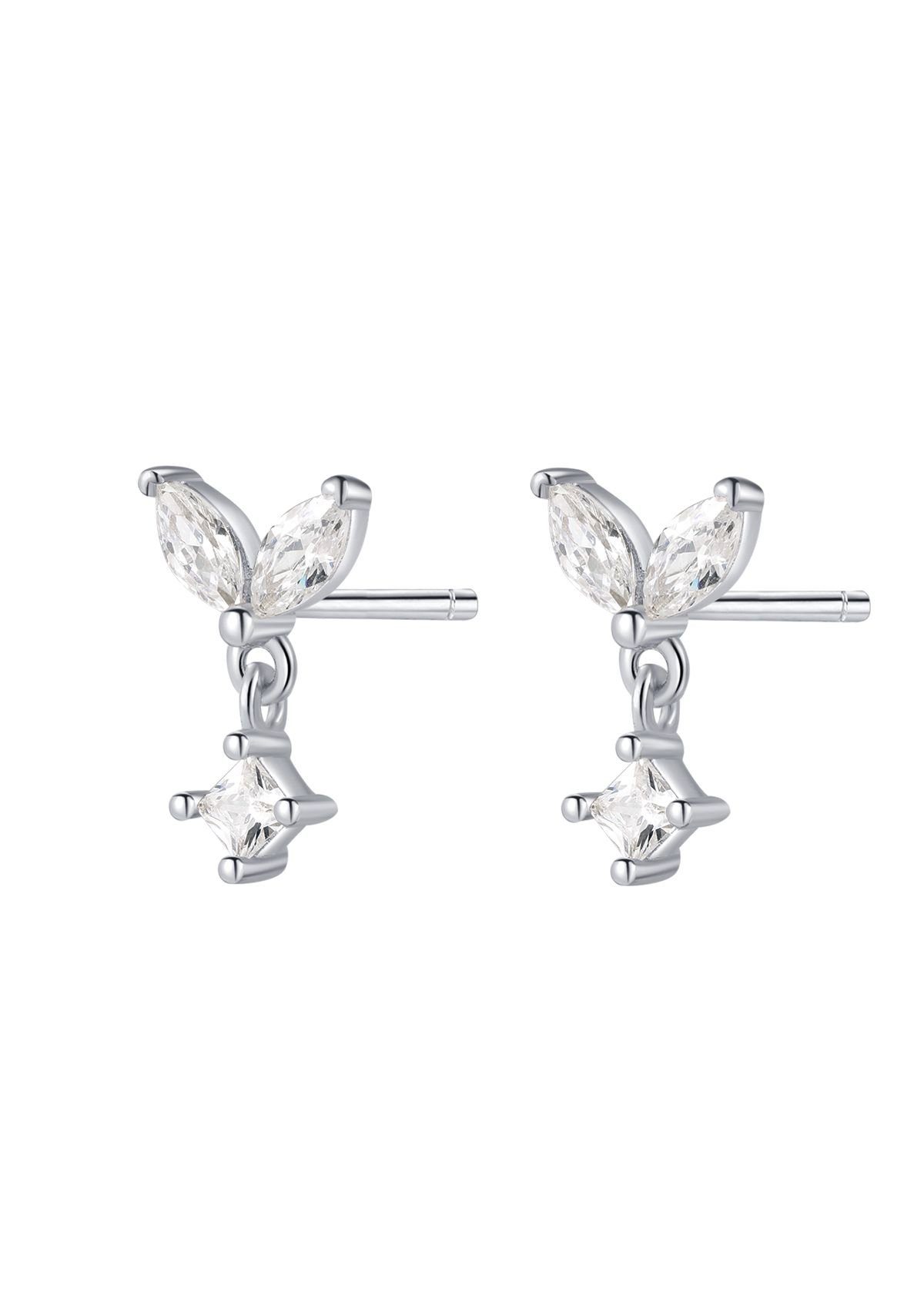 Paar Ohrstecker 925 Silber Ohrstecker Tropfen