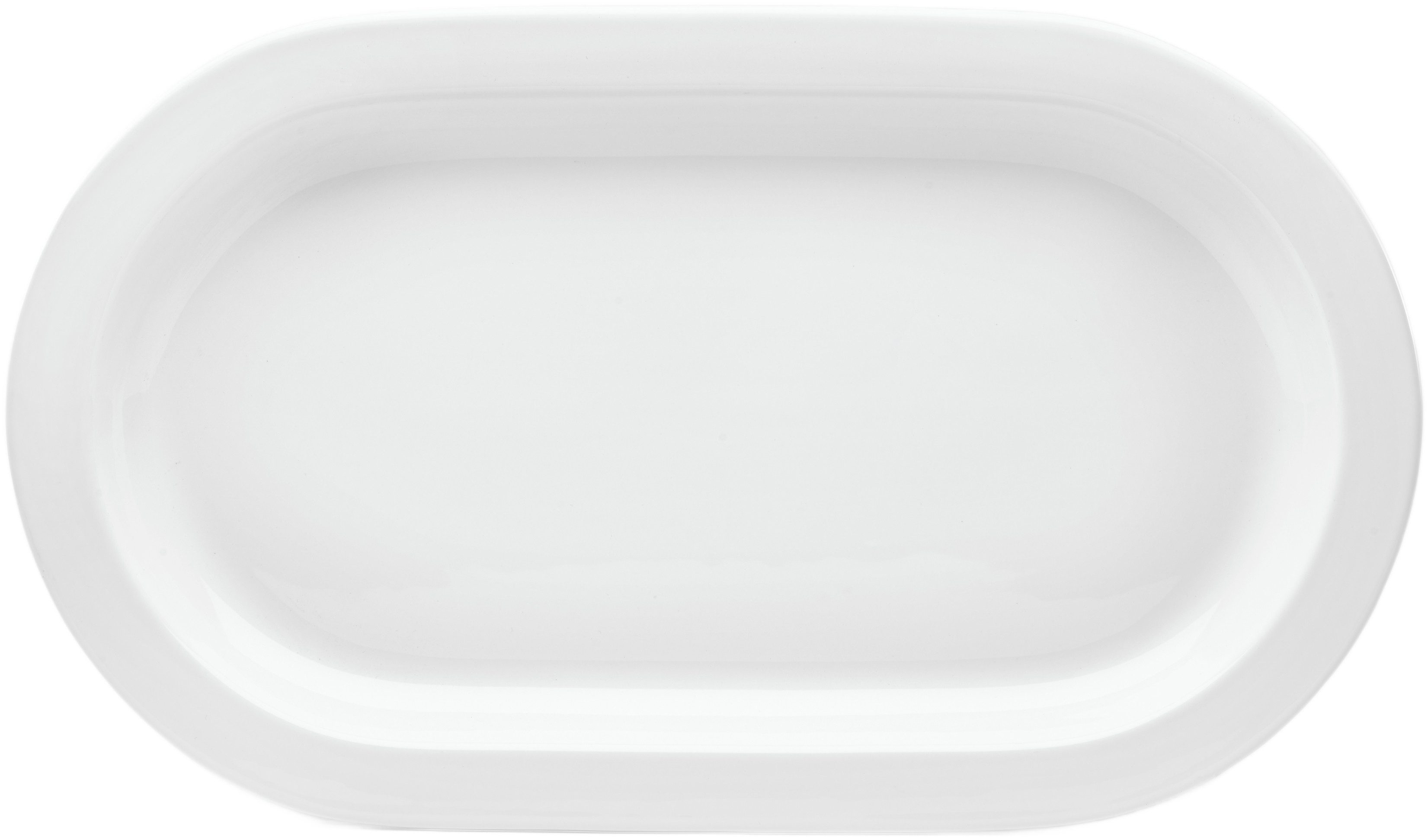 van Well Servierplatte Platte oval, 49,5 x 28 cm, 6 Stück, Steingut, (Set, 6-tlg), spülmaschinen- und mikrowellengeeignet