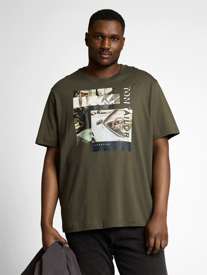TOM TAILOR PLUS Kurzarmshirt mit Frontprint - Große Ggrößen