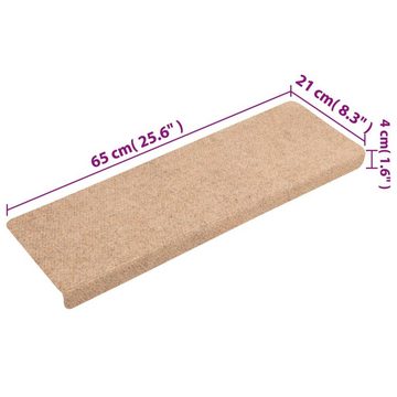 Stufenmatte Treppenmatten 10 Stk. Braun 65x21x4 cm Nadelvlies, vidaXL, Rechteckig