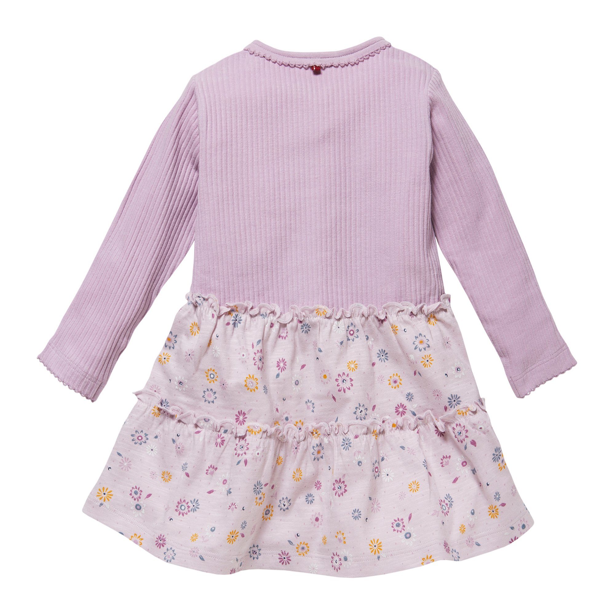 People Wear Organic Jerseykleid Flieder bedruckt mit Frühllingsblumen, aus Bio Baumwolle