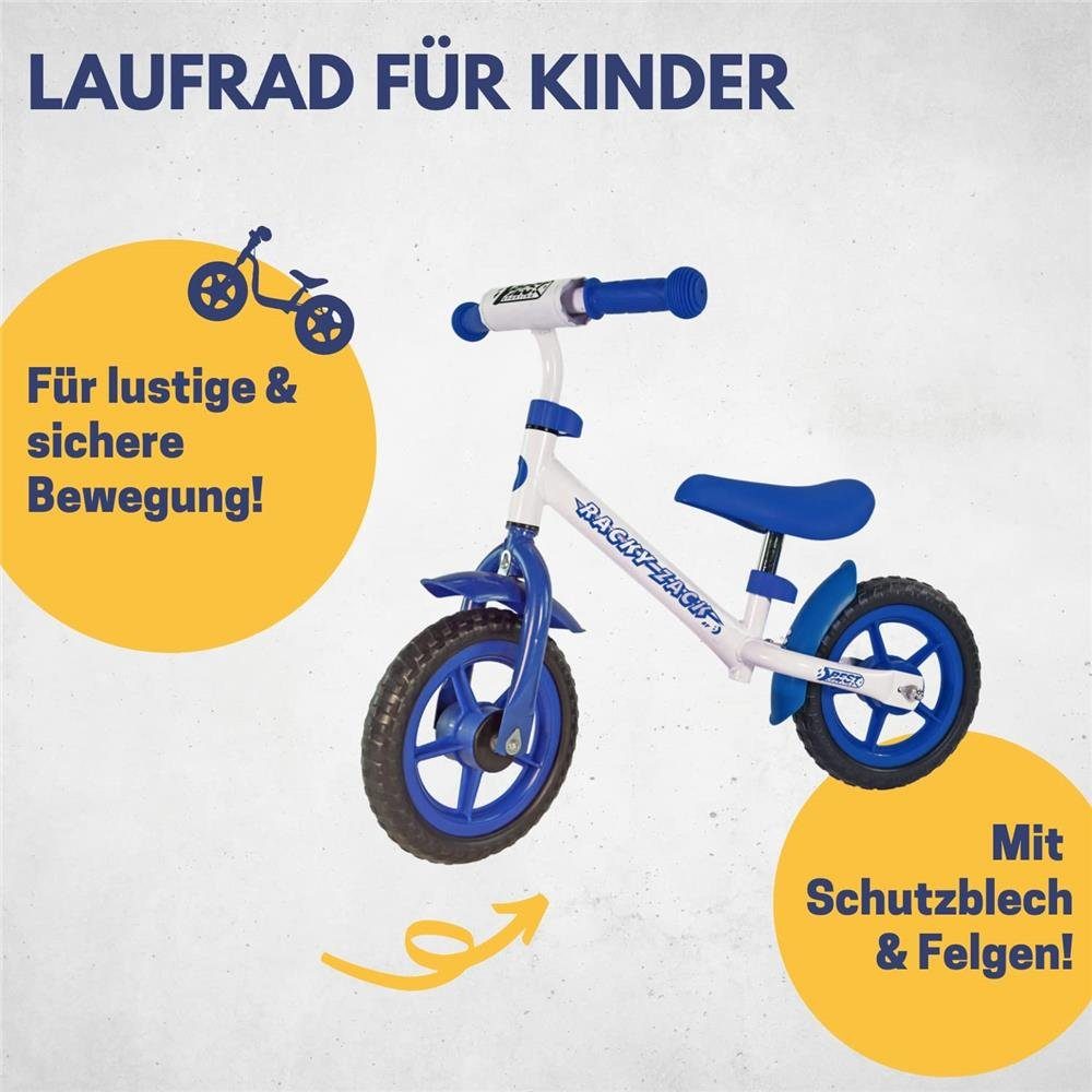 Kunststoff-Felgen mit Zack Laufrad 10153416, 10" Sporting Kinderlaufrad Schutzblech Racky Blau Best und