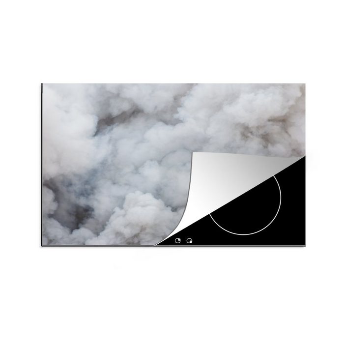 MuchoWow Herdblende-/Abdeckplatte Kleine Nebelschwaden Vinyl (1 tlg) Ceranfeldabdeckung für die küche Induktionsmatte