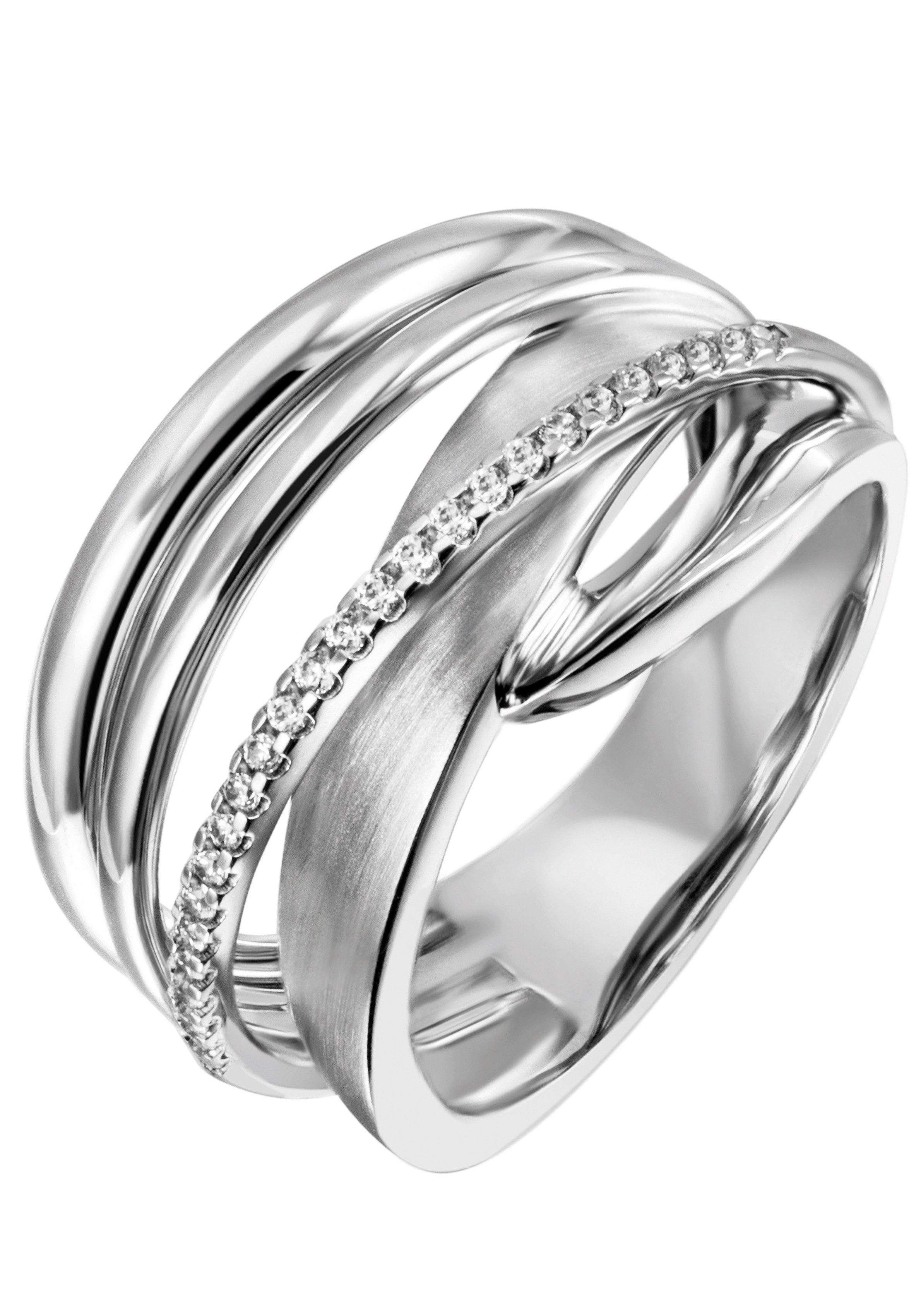 Firetti Fingerring Schmuck Geschenk Silber 925 Silberring, mit Zirkonia (synth)