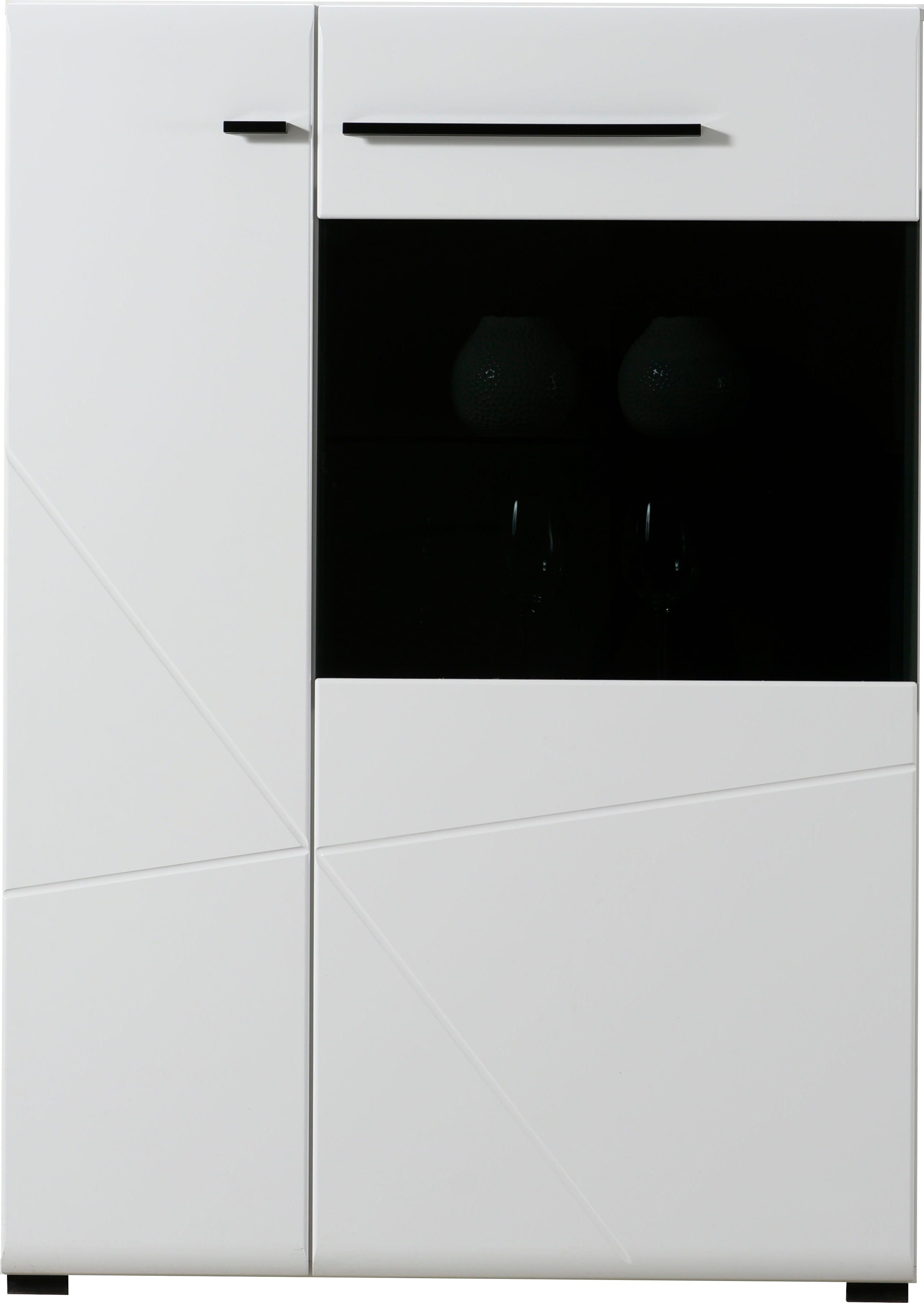 Home affaire Wohnwand Trentino, (Set, 5-St), inkl. Vitrine, Lowboard, Highboard, Wandregal und Kommode