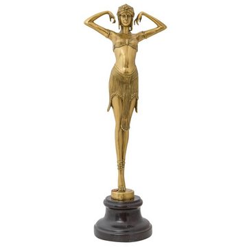 Aubaho Skulptur Bronzeskulptur Tänzerin Bronze Skulptur Figur Statue Tanz Art-Deco-Sti