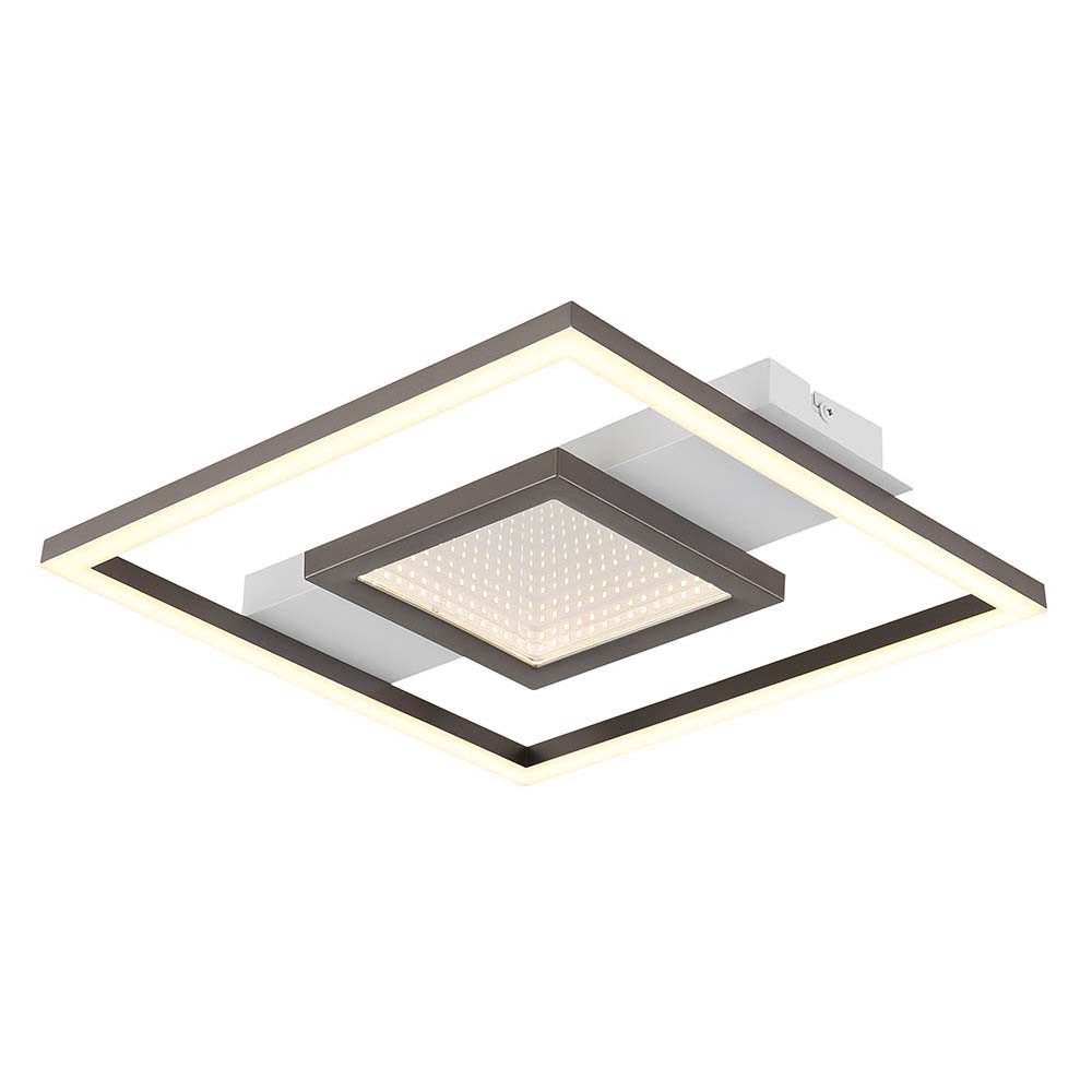 GLOBO LIGHTING LED Deckenleuchte, LED-Leuchtmittel fest verbaut, Warmweiß, Deckenlampe Wohnzimmerlampe schwarz matt LED Acrylkristalle L 102 cm