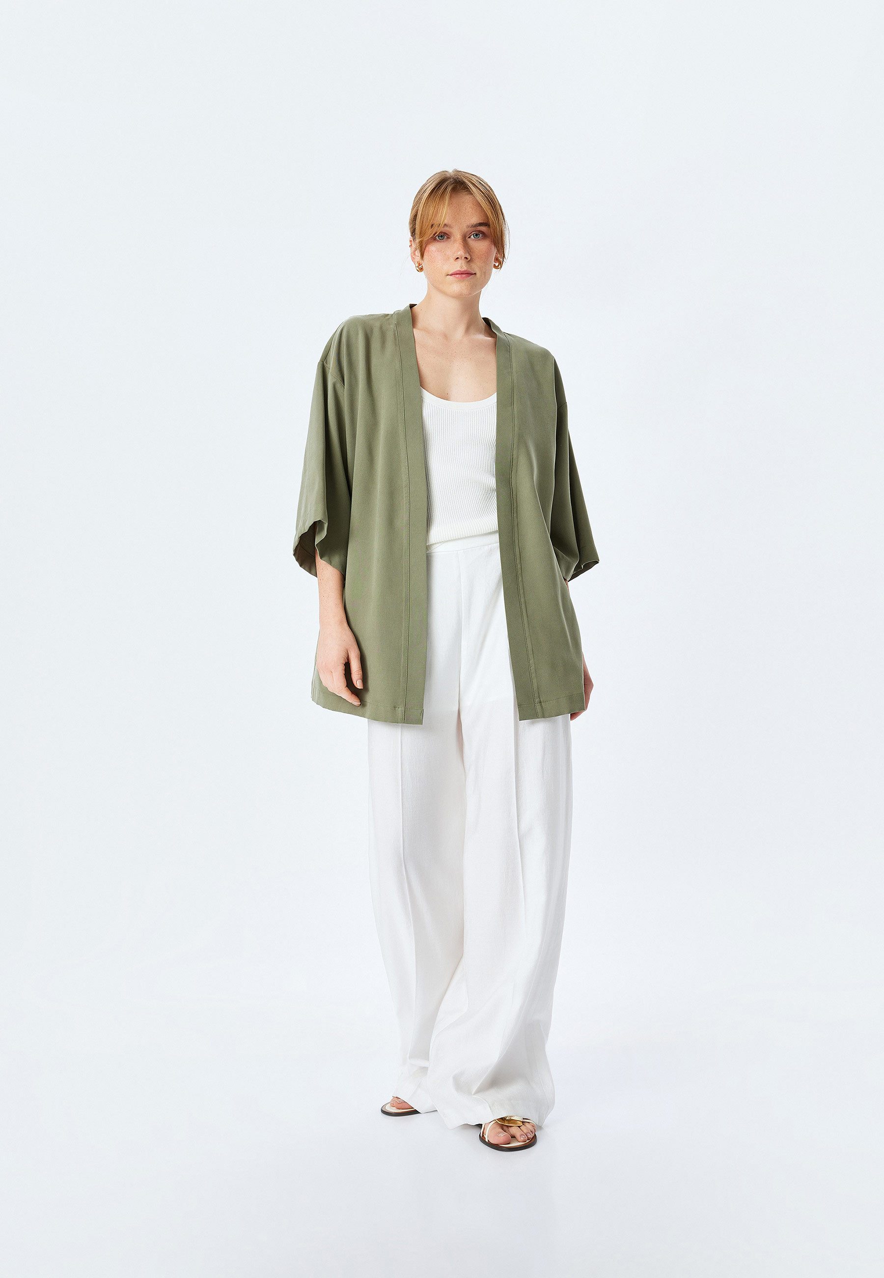 Koton Kimono V-Kragen Oversize Kimono