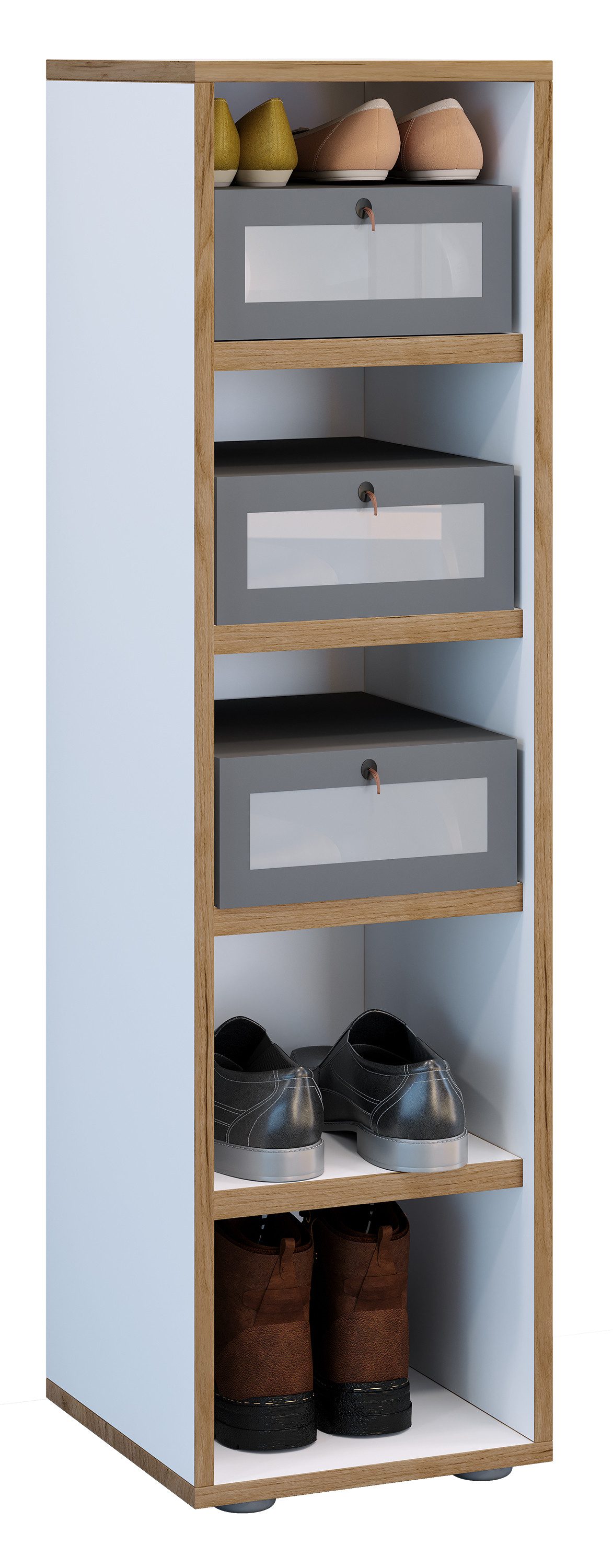 VCM Schuhregal Holz Regal Schuhschrank Schuhregal Salia B30