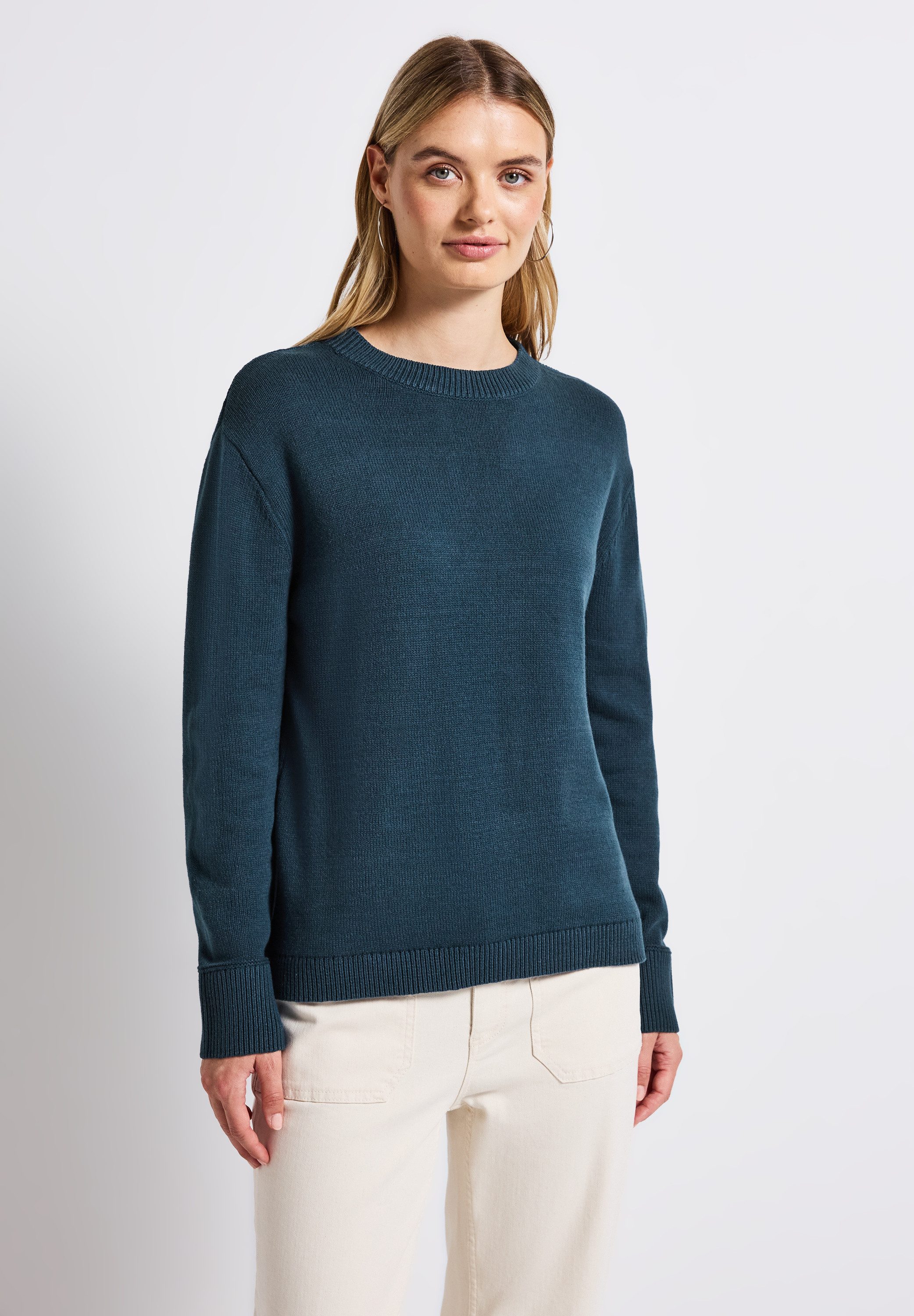 STREET ONE Strickpullover im soften Baumwoll-Mix günstig online kaufen