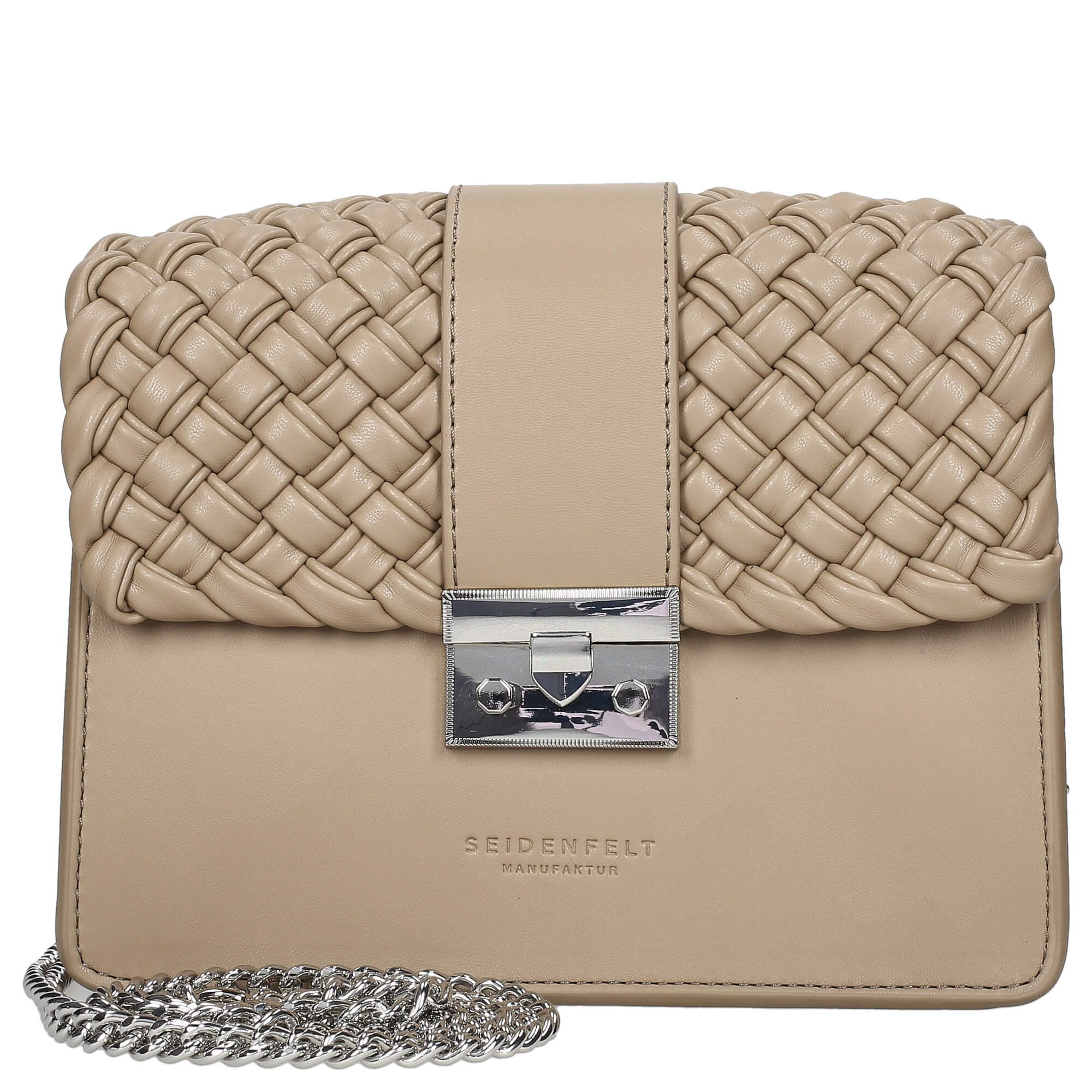 Seidenfelt Manufaktur Umhängetasche Woven Roros - Umhängetasche 21 cm (powder taupe)