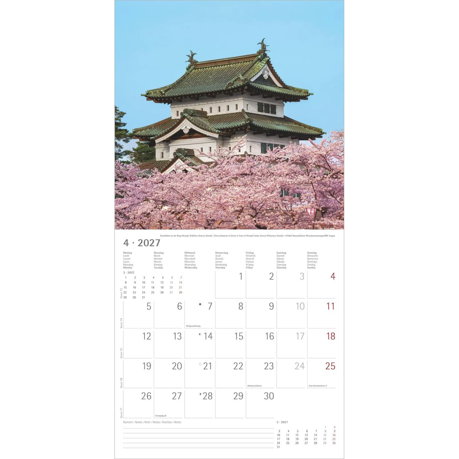 NEUMANN Wandkalender Japan 2027