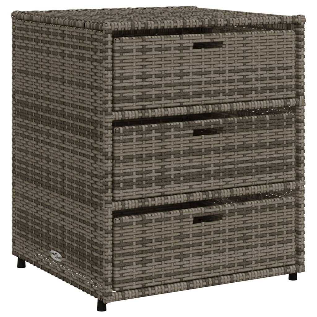 vidaXL Garten-Geräteschrank 55 x 59 x 69 cm Gartenschrank Grau 55x59x69 cm Polyrattan