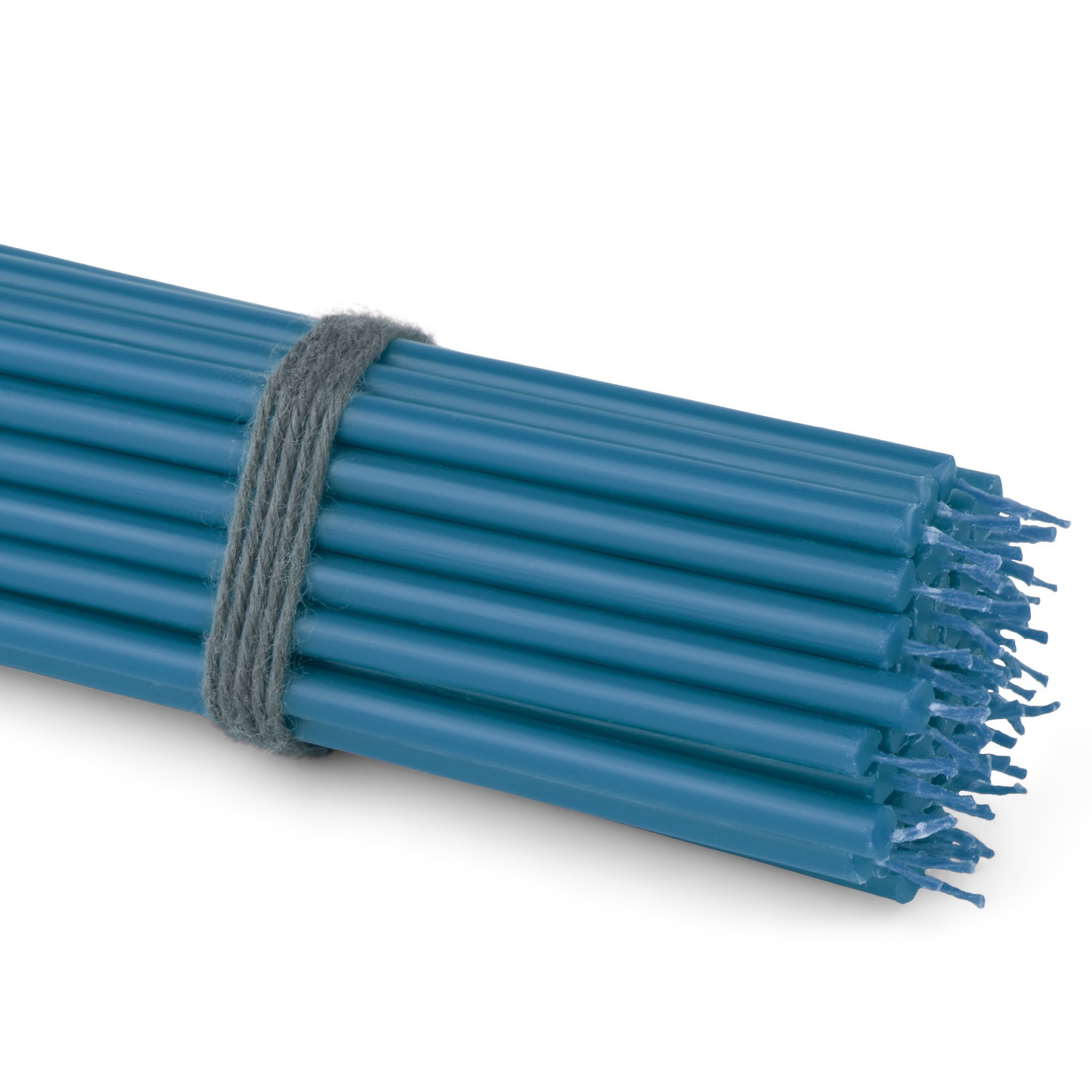 Spitzkerze 50x Stabkerzen hellblau Tropf- Rußfrei dünn L 16cm