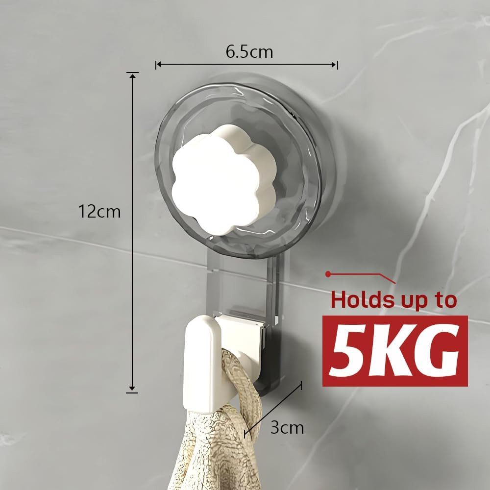 FELIXLEO Klebehaken 2x Saugnapf Haken extra stark Handtuchhalter ohne Bohren, (1-St) – Bild 3 von 5