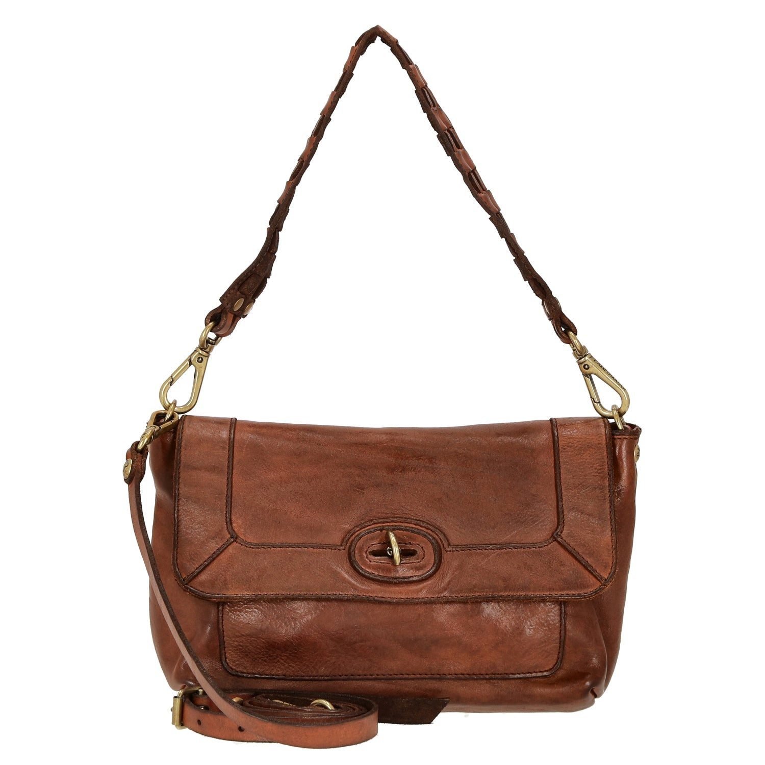 Campomaggi Umhängetasche Zefiro - Umhängetasche 24 cm (cognac)