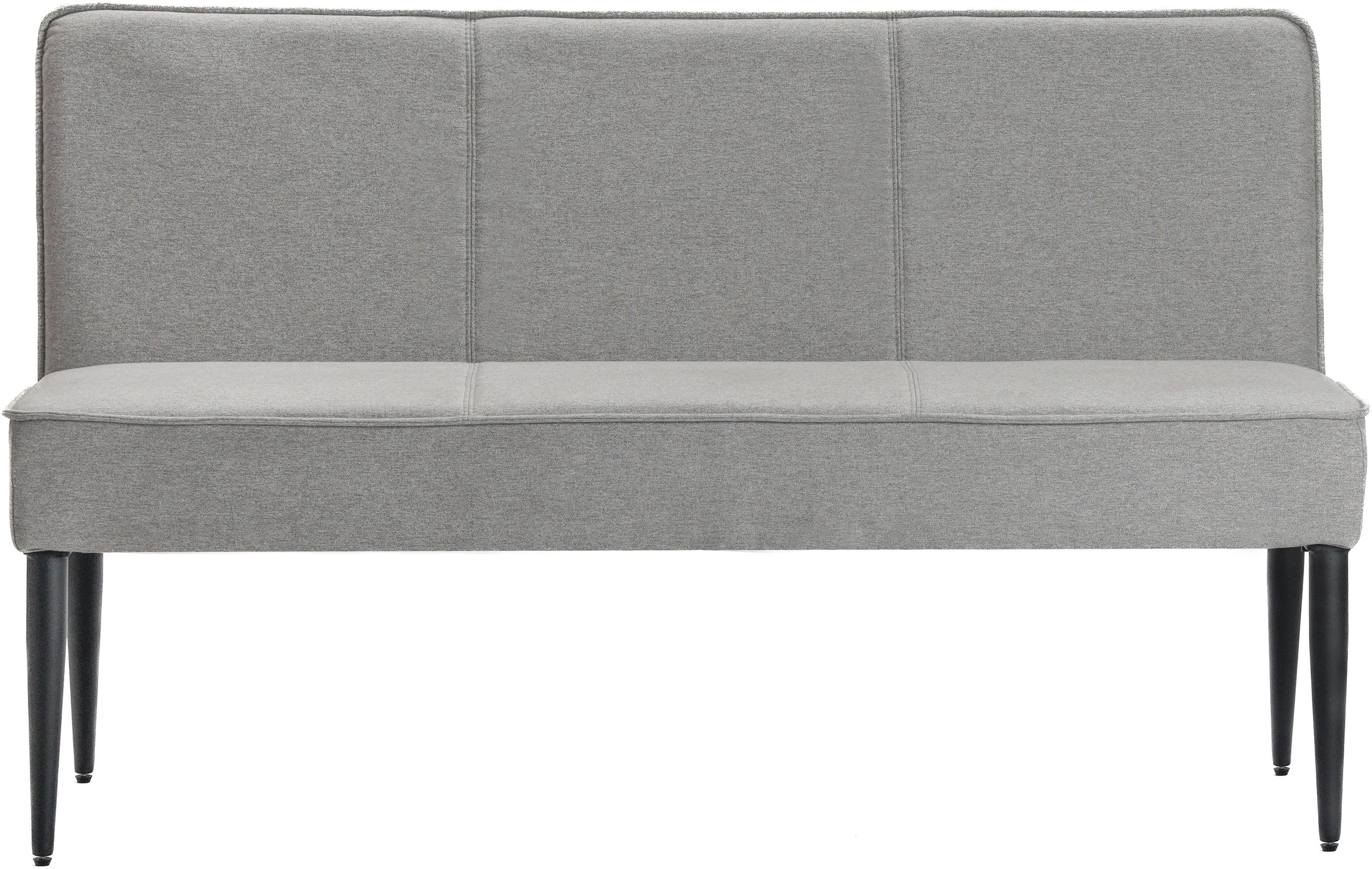 OTTO home Polsterbank Lenzrose, (Esszimmerbank, Bank), mit Taschenfederkern, schwarzes Metallgestell, Breite 142 cm