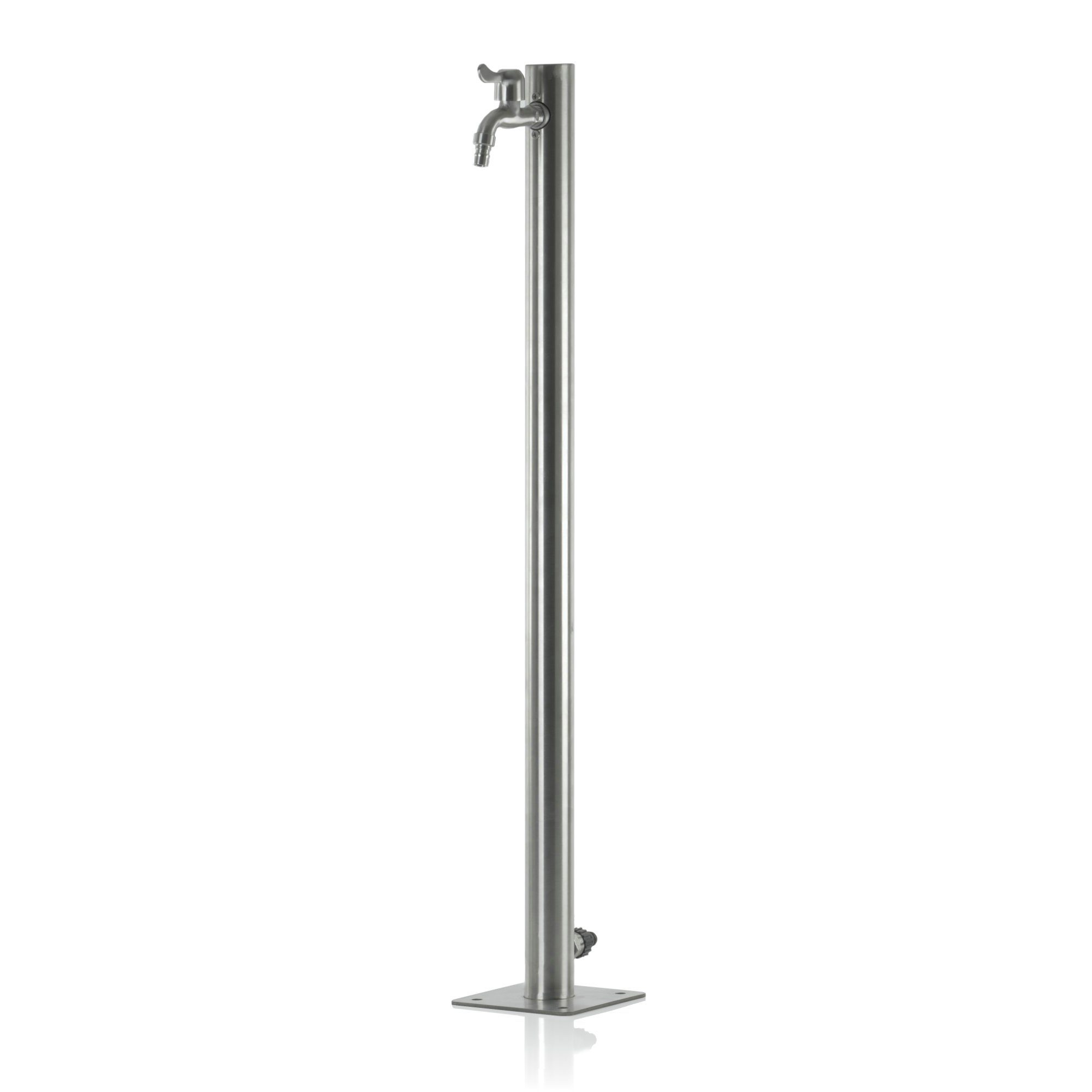 Zelsius Bewässerungssystem Edelstahl Wasserzapfsäule "Wellington", 95 cm, Wassersäule Garten