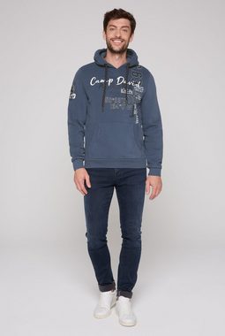 CAMP DAVID Kapuzensweatshirt mit Label-Applikationen