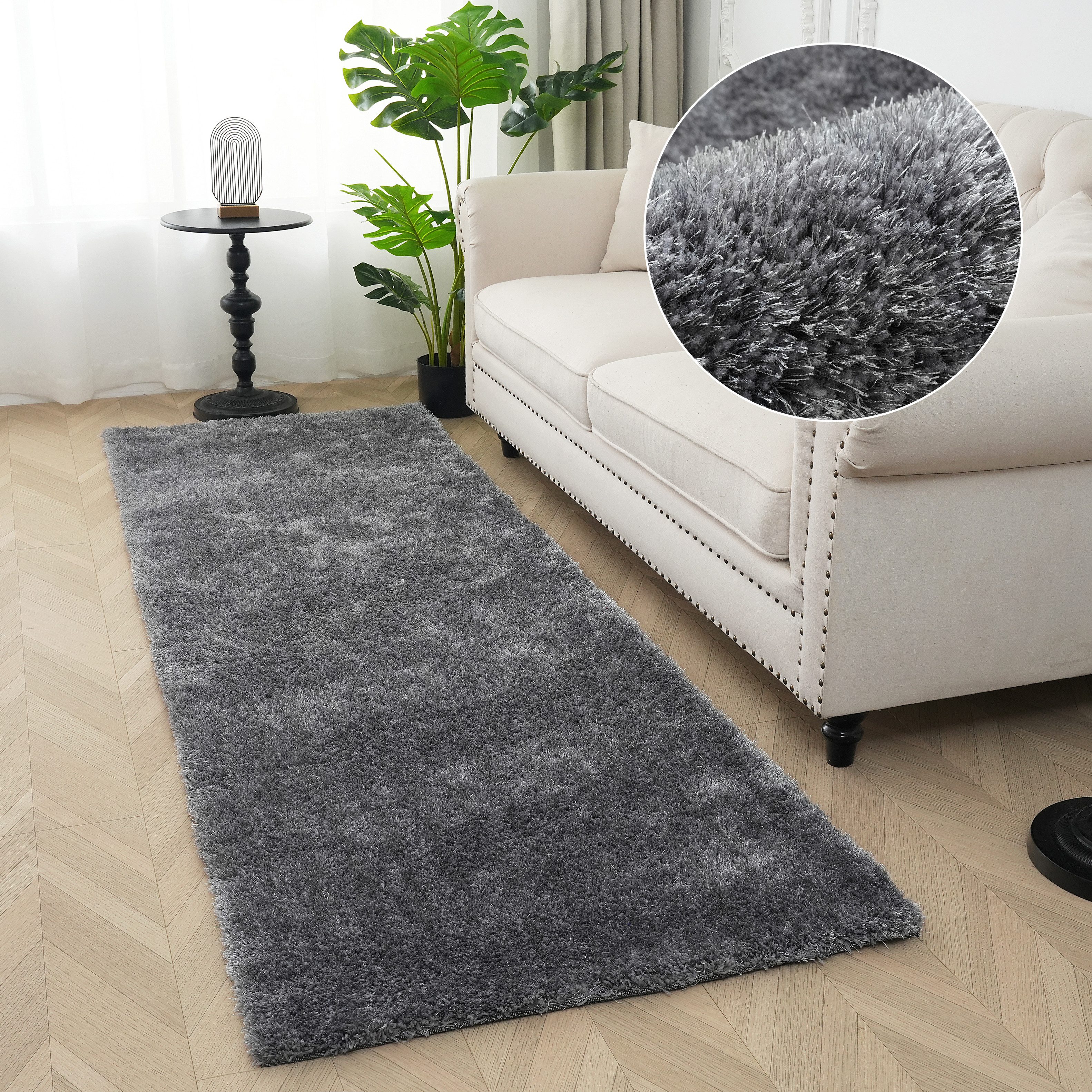 Bruno Banani Teppich Dana Teppich, besonders weich und kuschelig, Kundenliebling, rechteckig, Höhe: 30 mm, uni, Mikrofaser Teppiche, Wohnzimmer, Schlafzimmer, Esszimmer