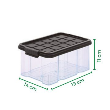 Novatool Aufbewahrungsbox - (1 St), Aufbewahrungsbox mit Deckel 1x45 L + 2x 15L + 2x 5L + 2x 2L