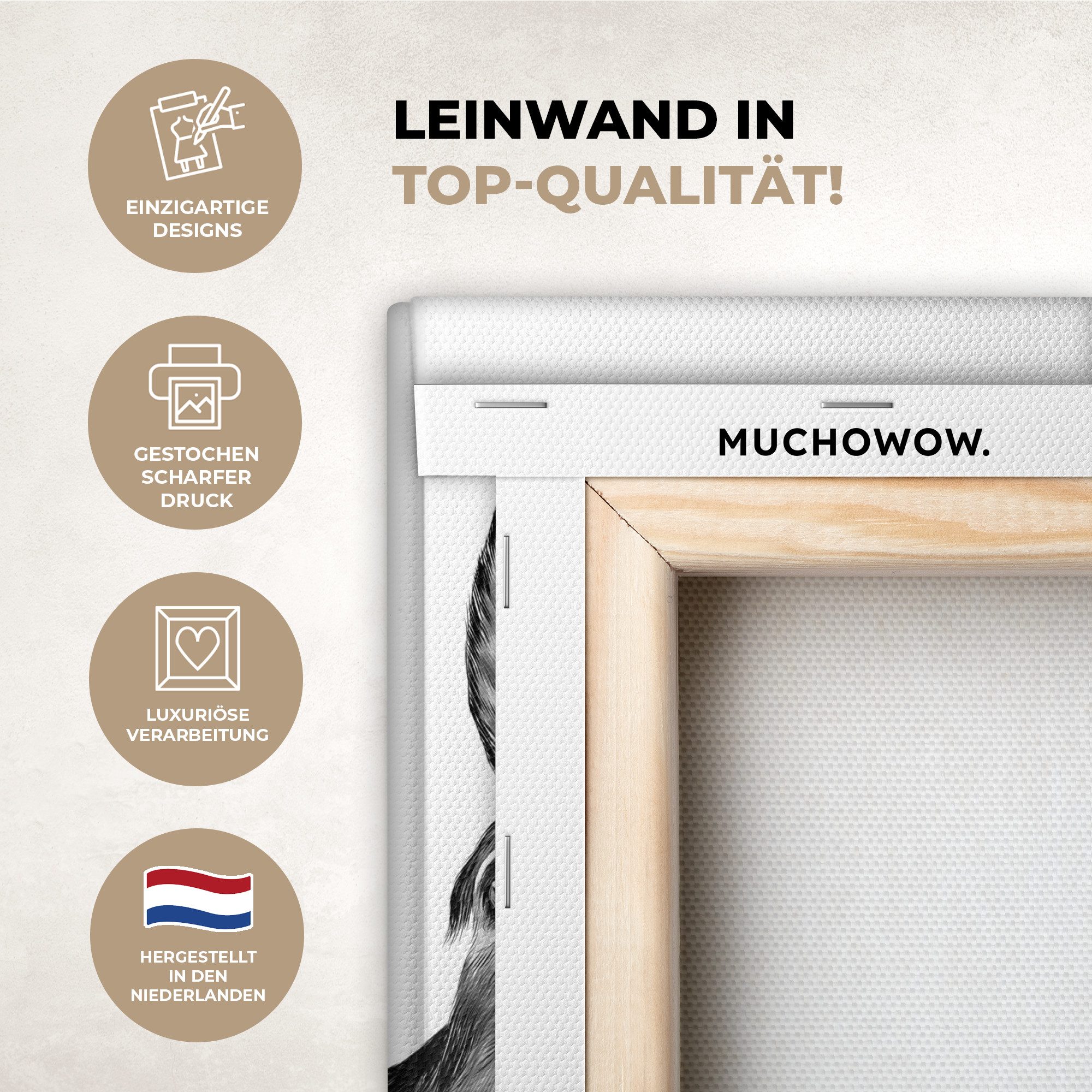 OneMillionCanvasses® Leinwandbild Zitat - Esel - Dieren - Nice ass - Sprüch günstig online kaufen