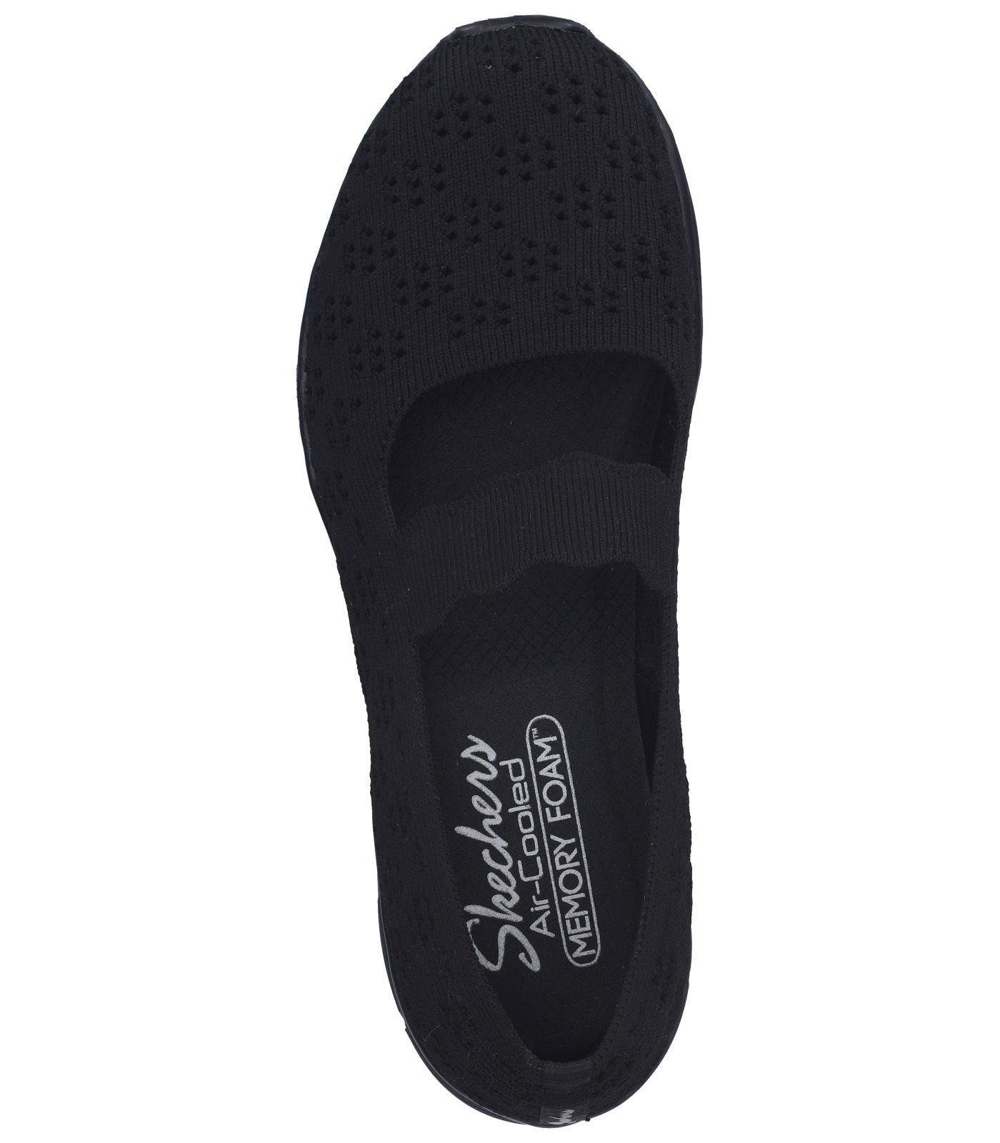 Ballerina Skechers Schwarz Textil Ballerinas