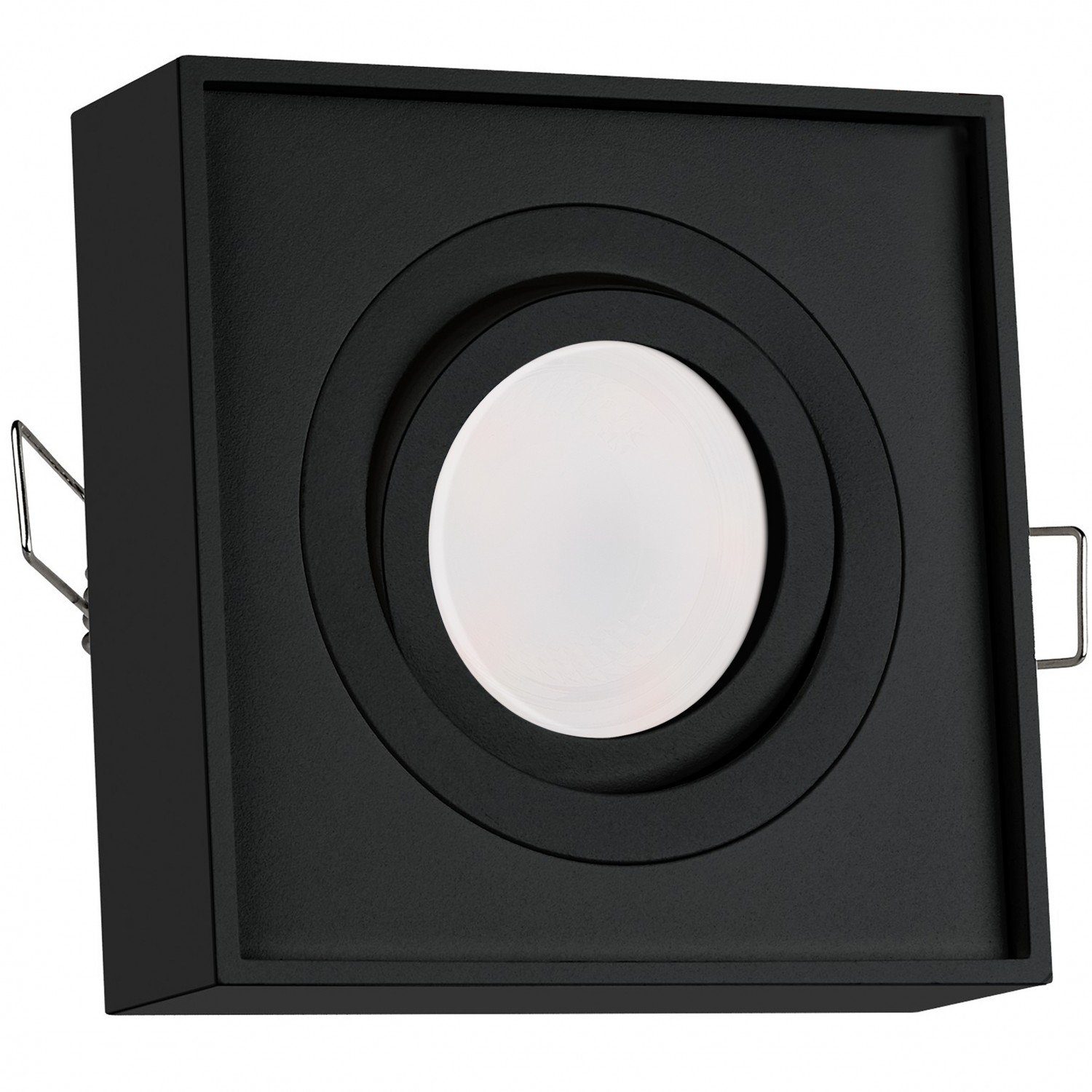 LEDANDO LED in Leuchtmittel Einbaustrahler extra von 5W mit flach Set LED schwarz Einbaustrahler