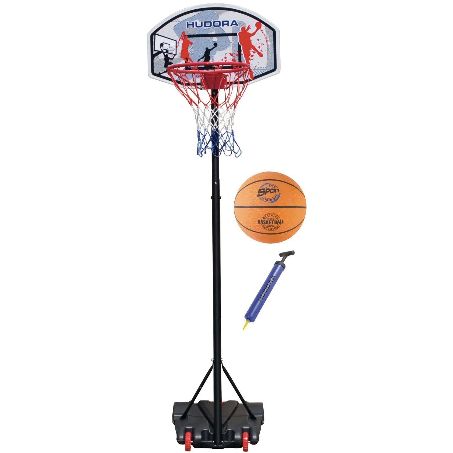 Hudora Basketballkorb 71570/655/6146 3er Set Ball Basketballständer Stars Pumpe & All 