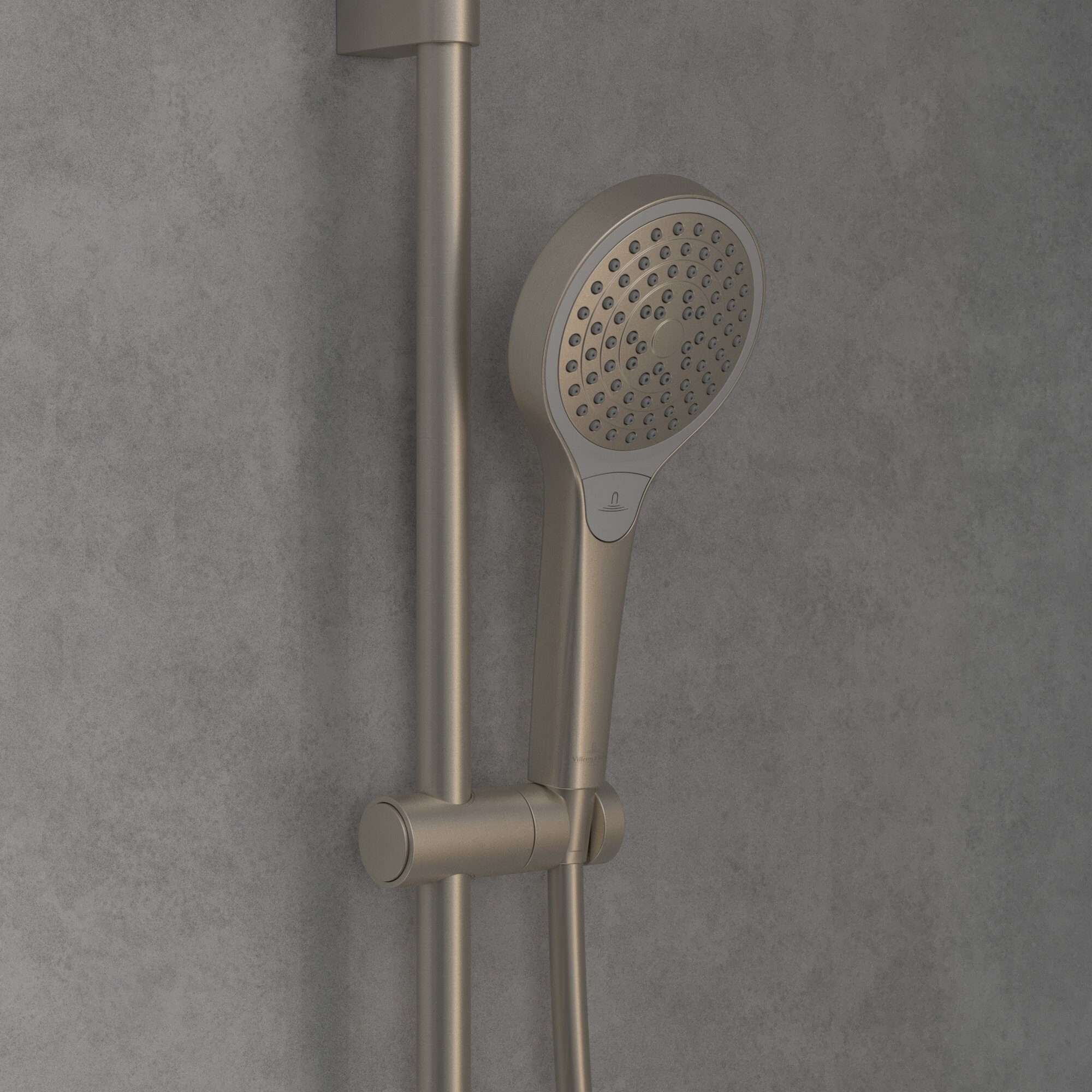 drei Showers, & Höhe - 69 Strahlart(en), Duschsystem Boch cm, Strahlarten Verve mit Nickel Matt Brushed Duschgarnitur Villeroy 3