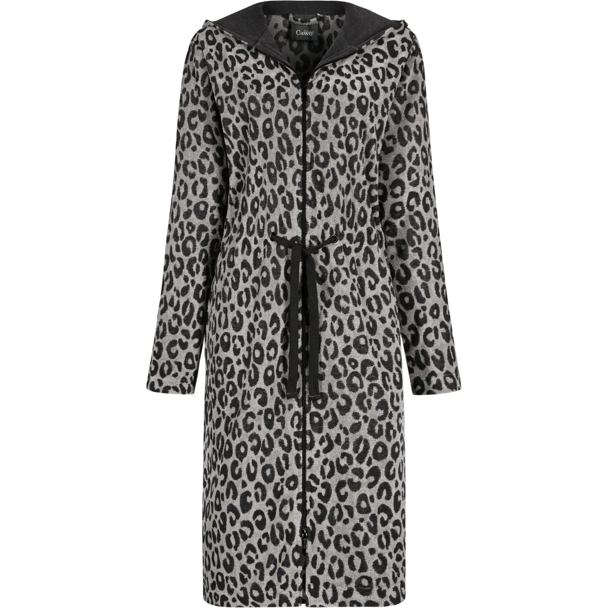 Cawö Home Damenbademantel Two-Tone Leo 851 Kurzmantel mit Kapuze Frottier, günstig online kaufen