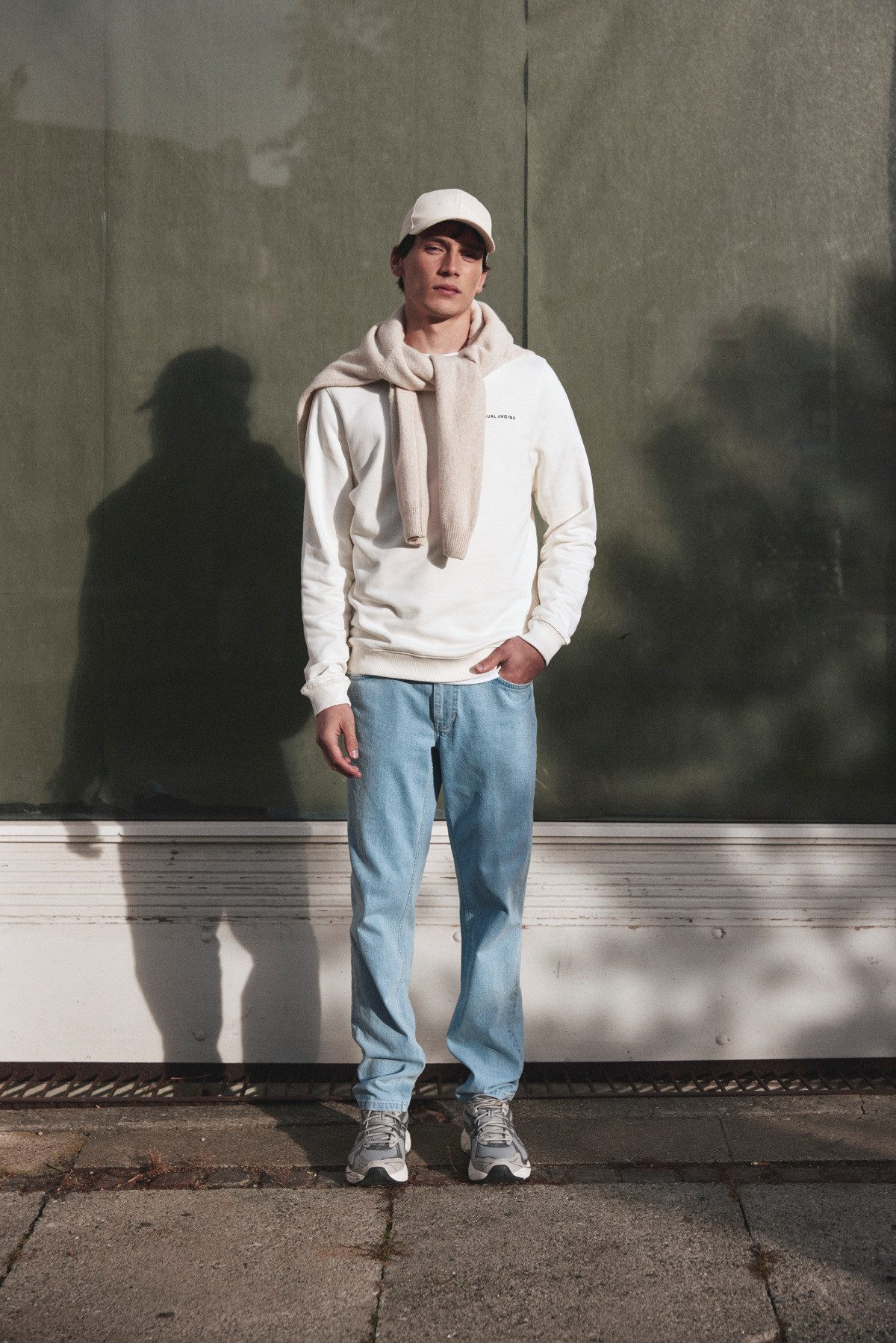 Casual Friday Rundhalspullover CFSeverin Rundhalspullover mit Schriftzug