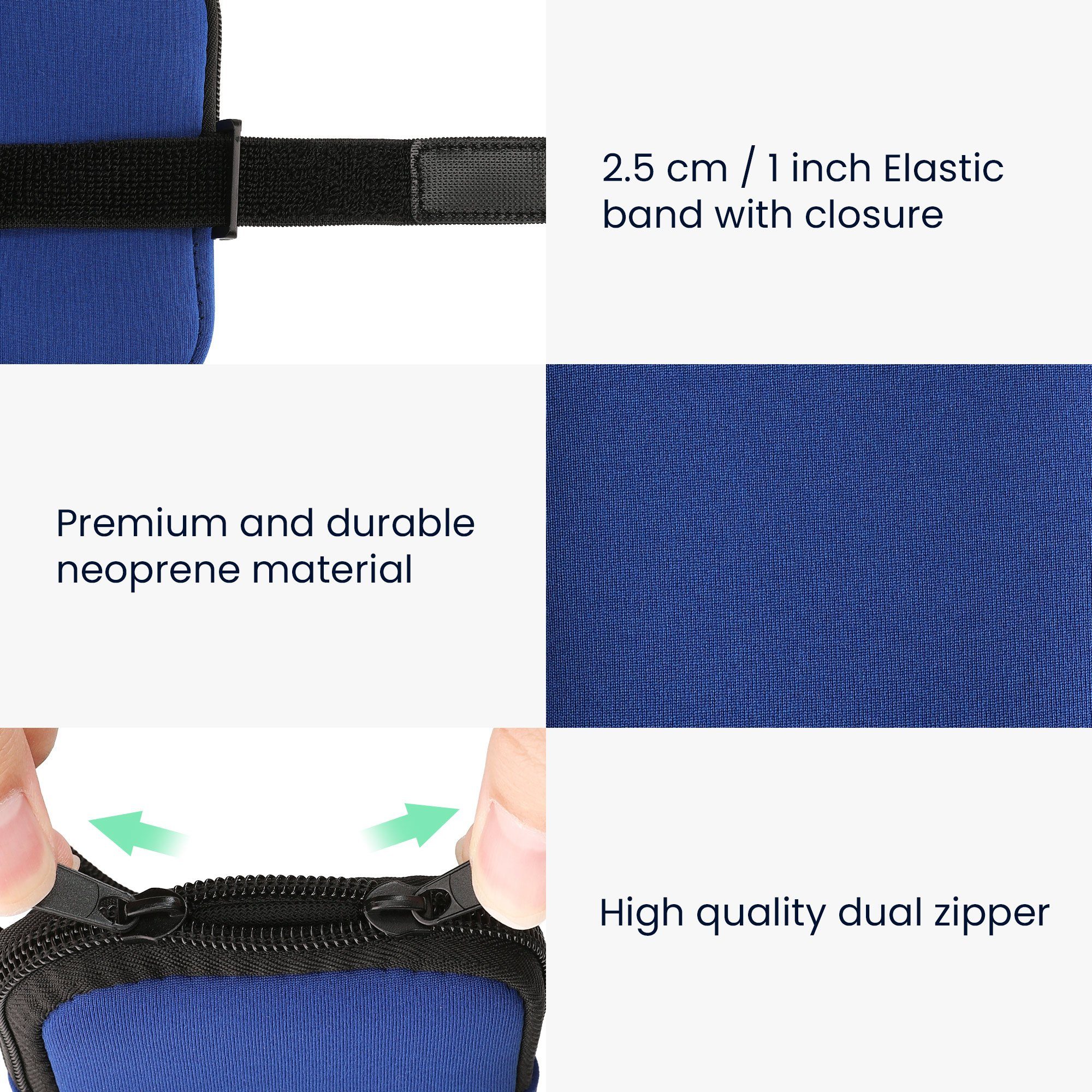 kwmobile Trinkflasche 2x Tasche für Tumbler Trinkflasche - Tragetasche für Wasserflaschen, Kleine Schutztasche mit Reißverschluss und Gummiband