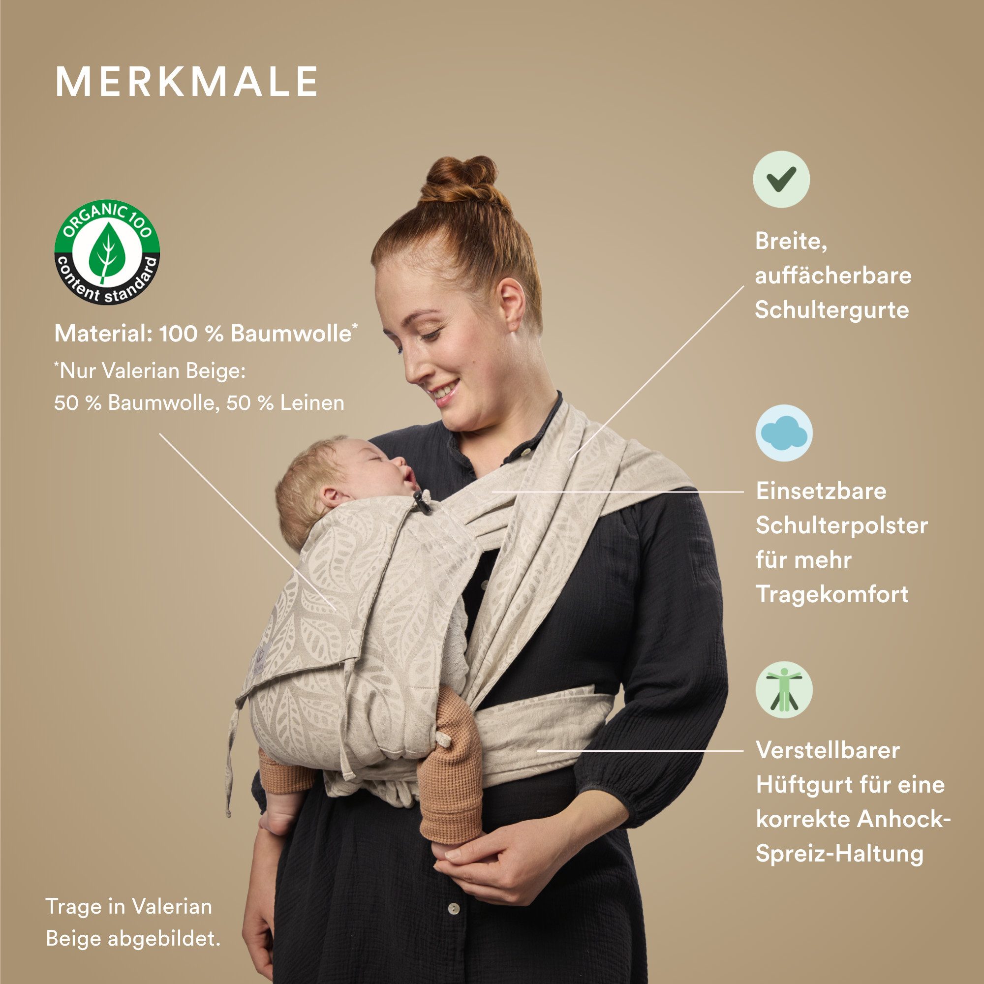 Stokke Babytrage Limas™ Babytrage, Half Buckle Babytrage für optimalen Komfort & Halt