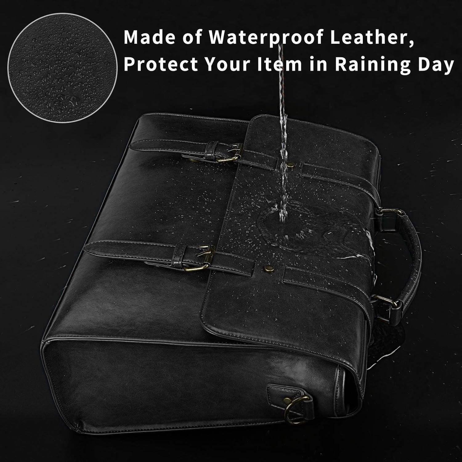 LuxusKollektion Laptoptasche Umhängetasche Herren 15.6 Zoll Laptoptasche Vintage Ledertasche