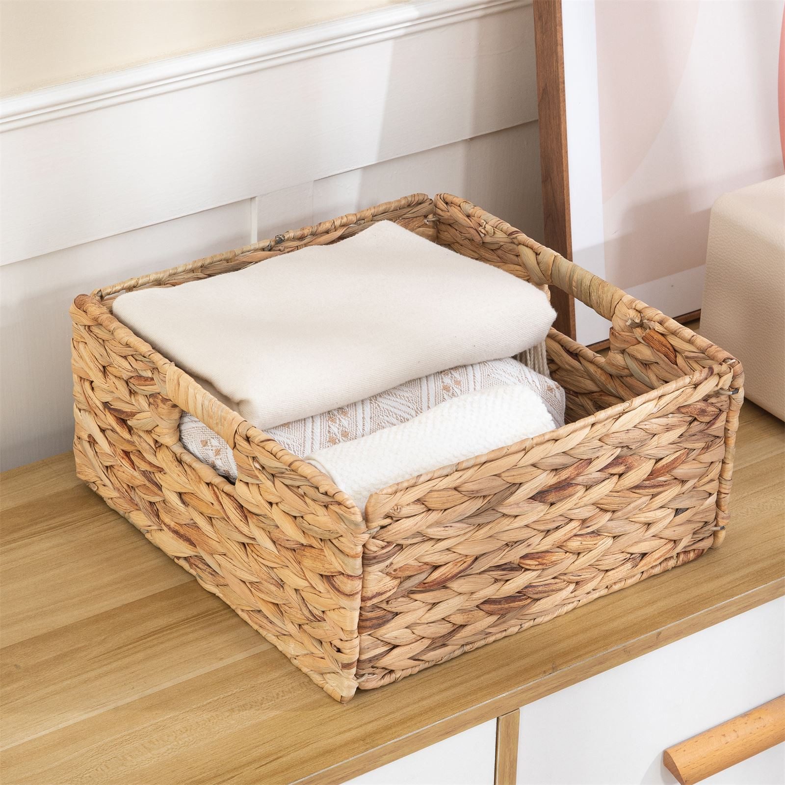 IDIMEX Dekokiste LANZI (Set), Aufbewahrungskorb aus Wasserhyazinthe, 2er Se günstig online kaufen