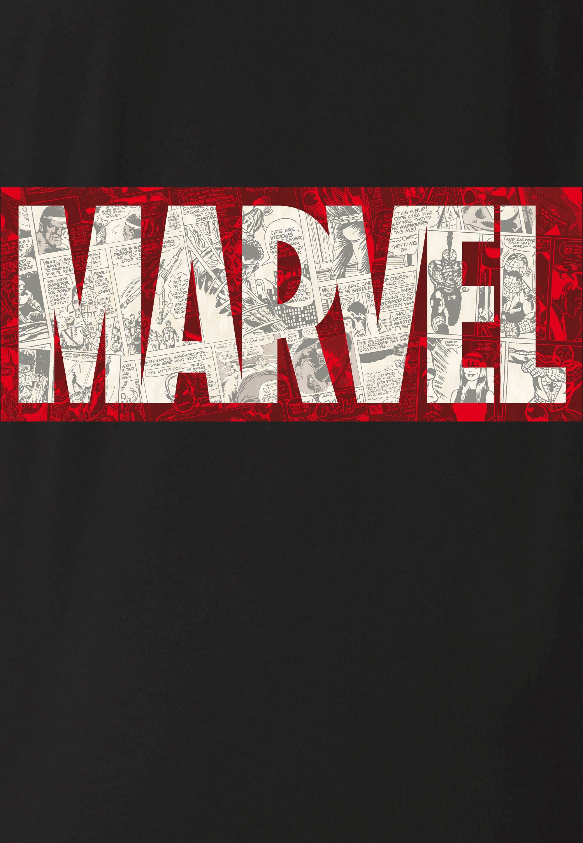LOGOSHIRT T-Shirt Marvel Comic Block Logo mit coolem Print