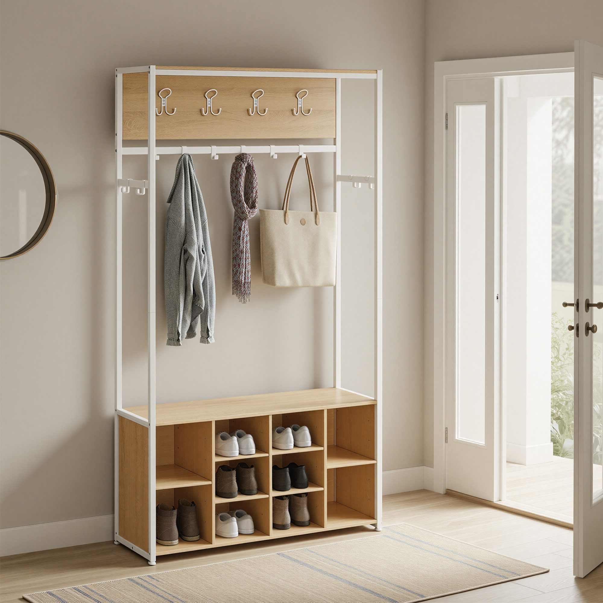 VASAGLE Garderobenständer Garderobe, Kleiderständer, Garderobe, Eingangsmöb günstig online kaufen