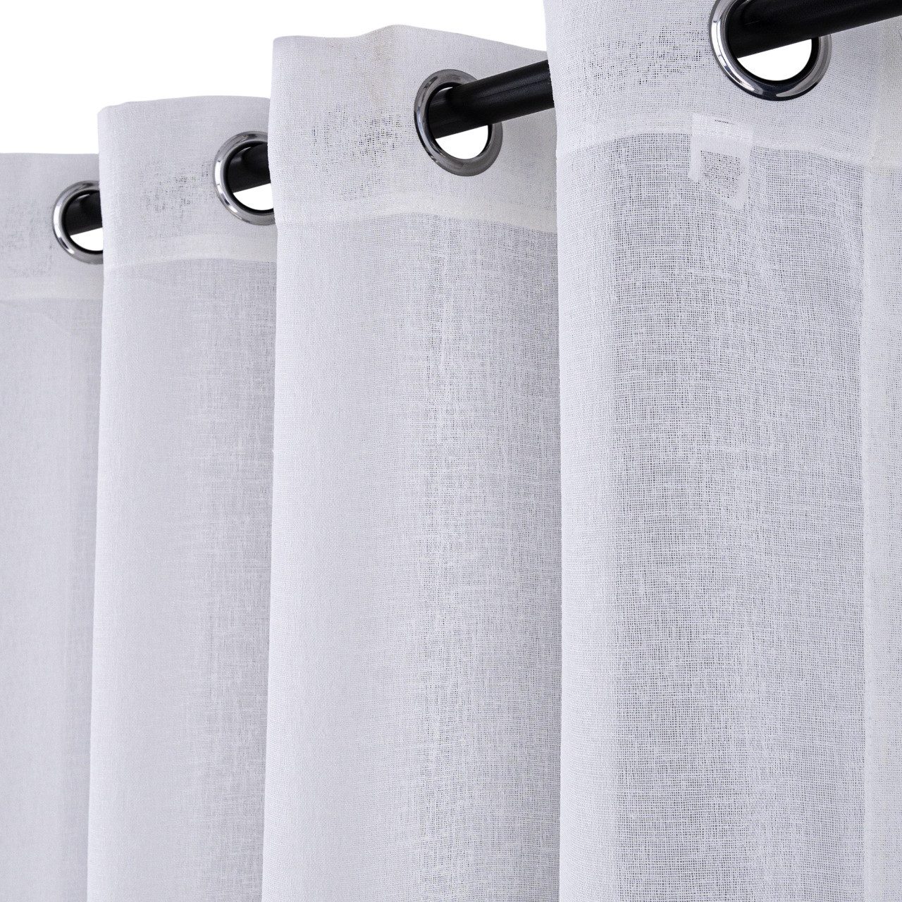 Brilliant Gardine / Transparent / Versch. Farben / 140x245cm / #9004 / Leinenstruktur, Ösen, transparent, Store