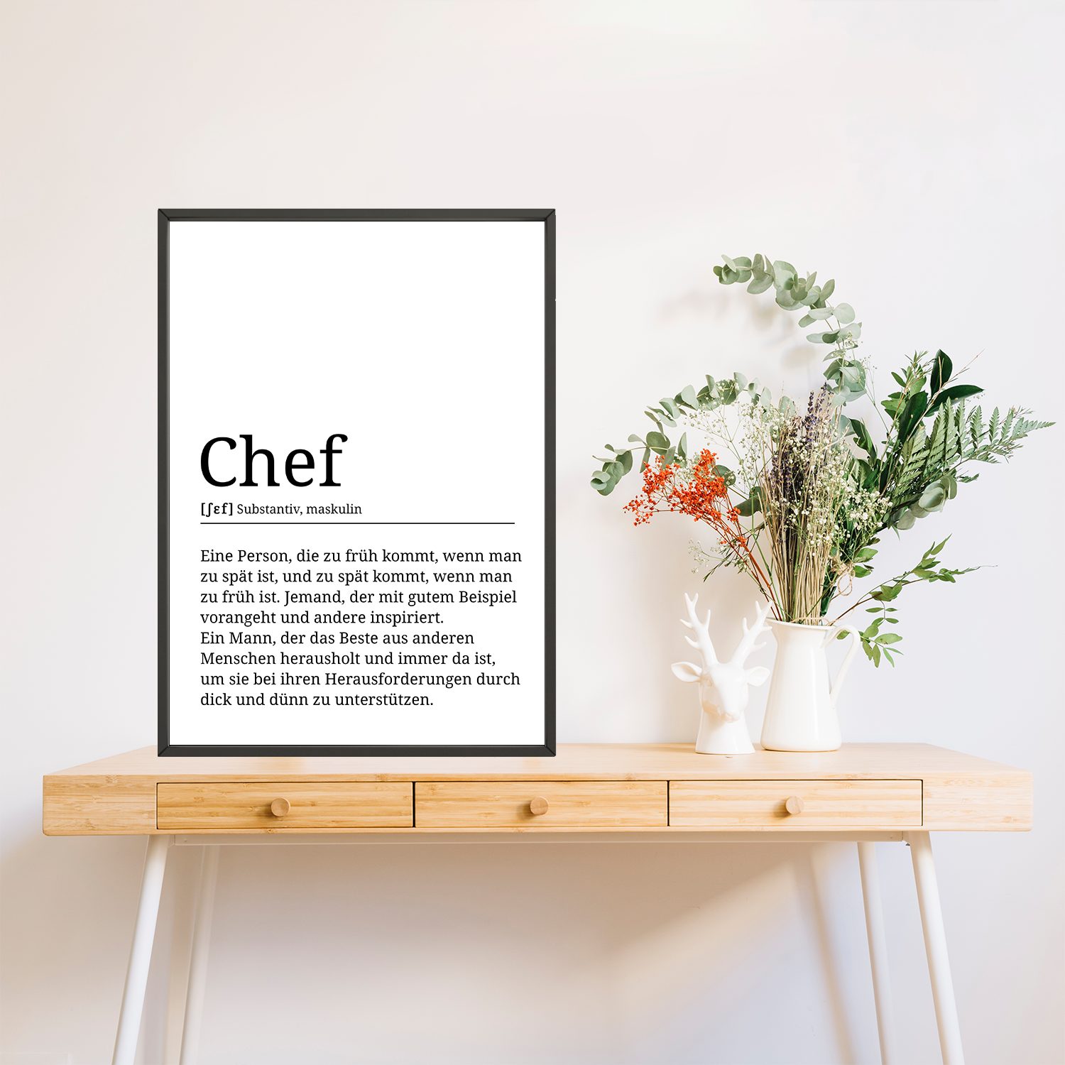 Tigerlino Poster Chef Definition Vorgesetzter Geschenk günstig online kaufen