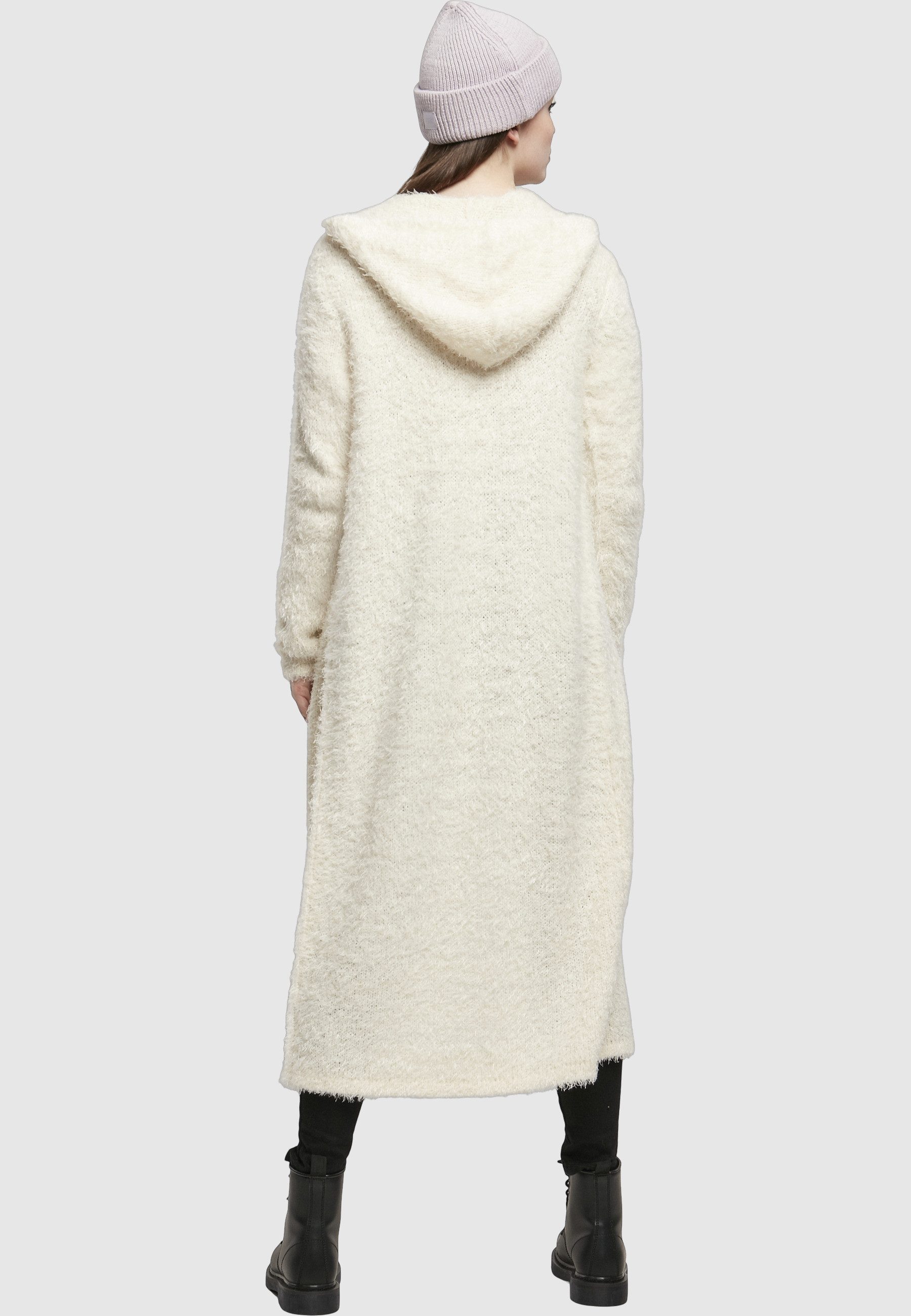 URBAN CLASSICS Cardigan Urban Classics Damen Ladies Hooded Feather Cardigan (1-tlg)
