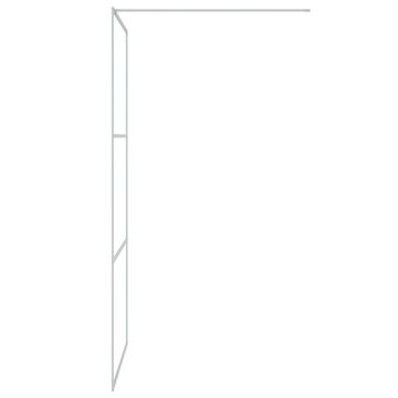 vidaXL Duschwanne Walk In Duschwand für Begehbare Dusche Silbern 100x195 cm ESG-Klarglas