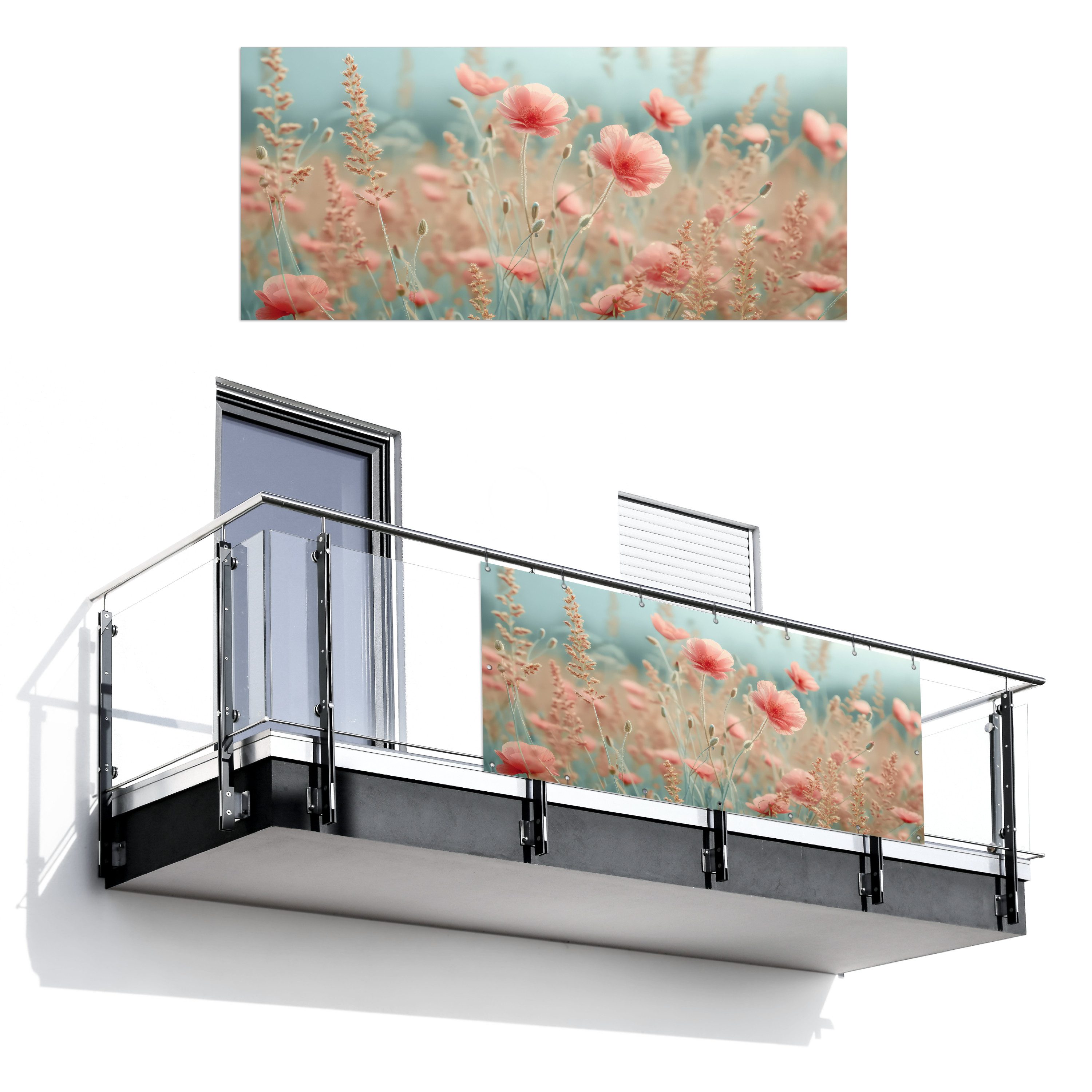 MuchoWow Balkonsichtschutz Blumen - Natur - günstig online kaufen