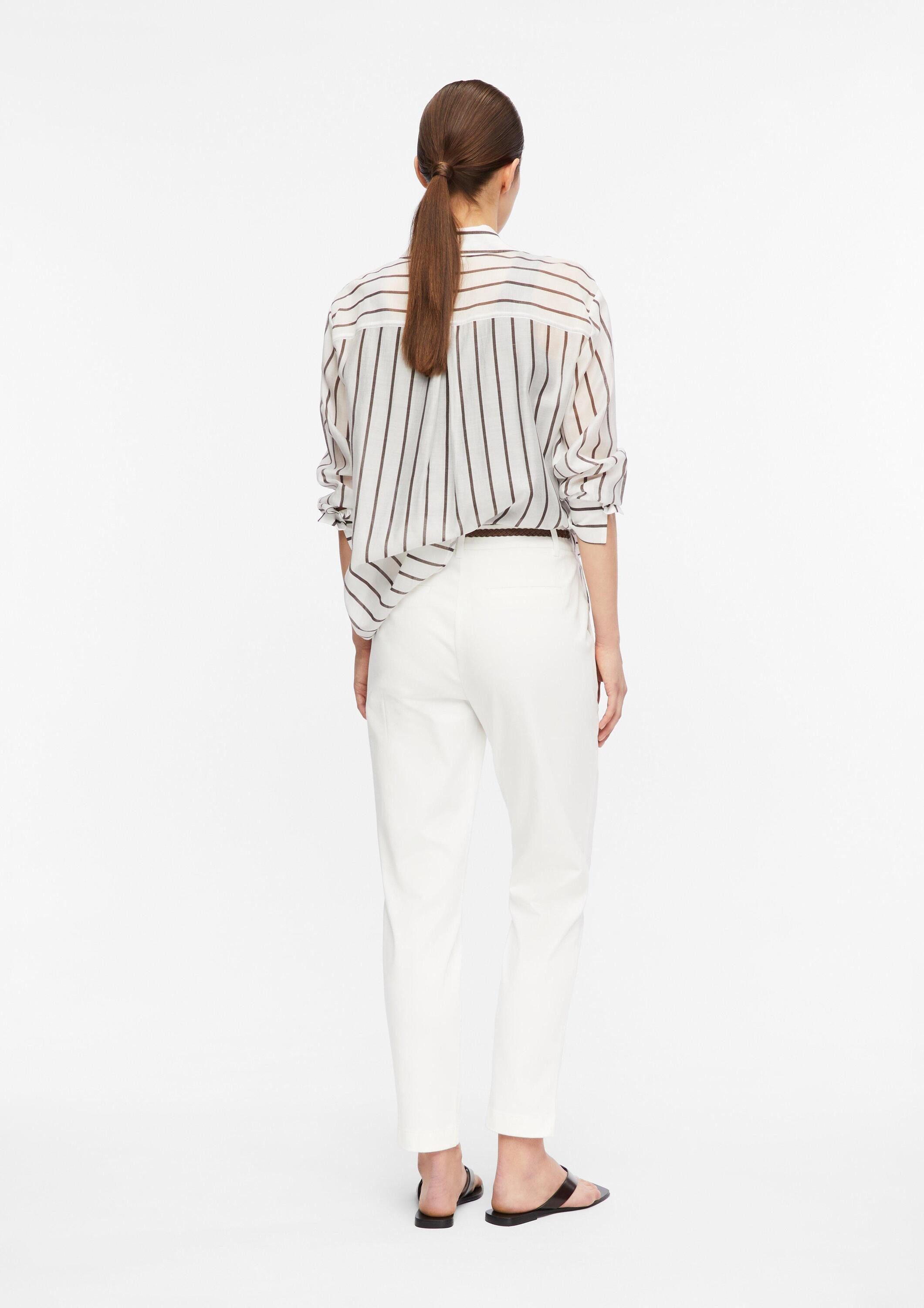 comma 7/8-Hose Hose Chino mit Flechtgürtel