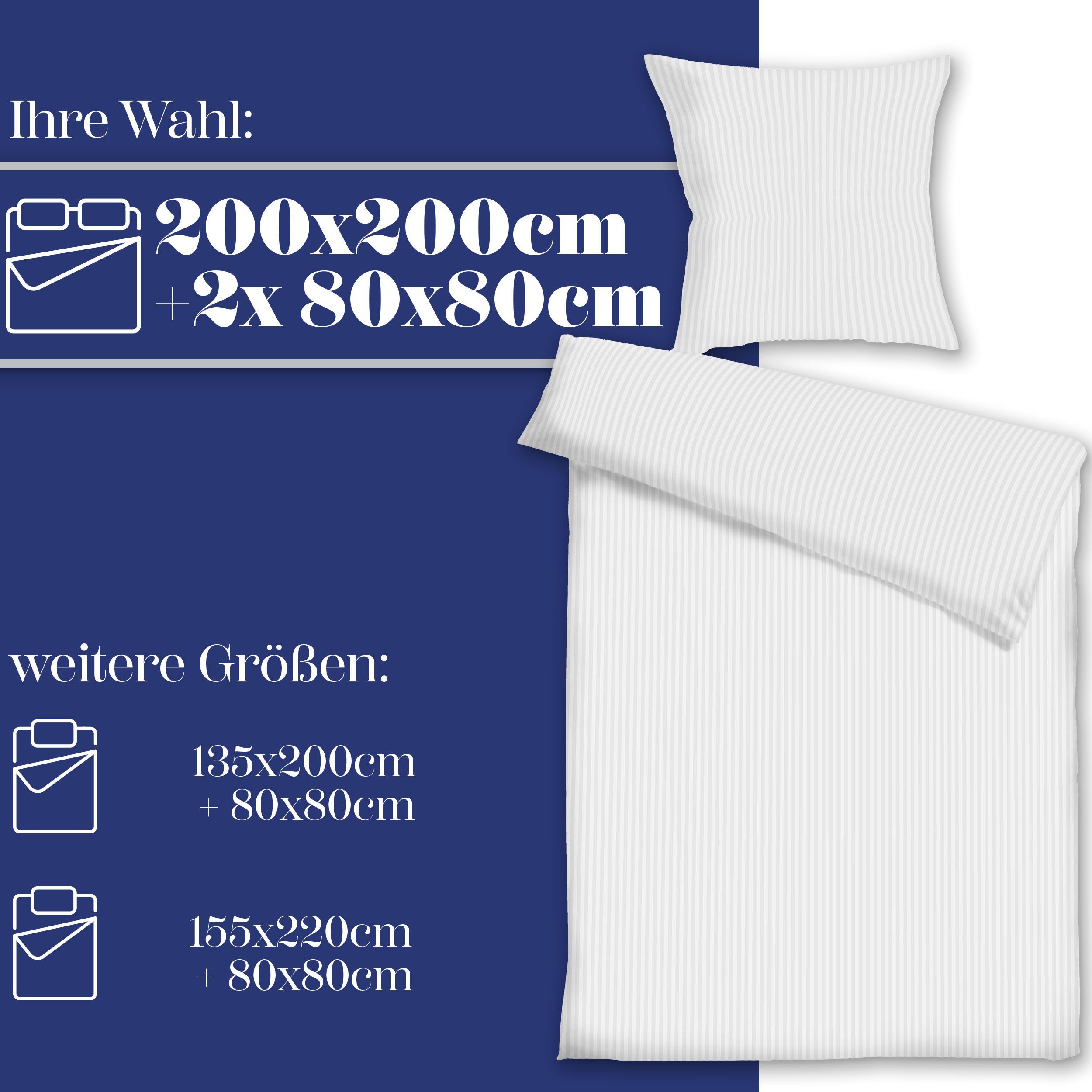 Koru Style Bettbezug Classic, edle weiße günstig online kaufen