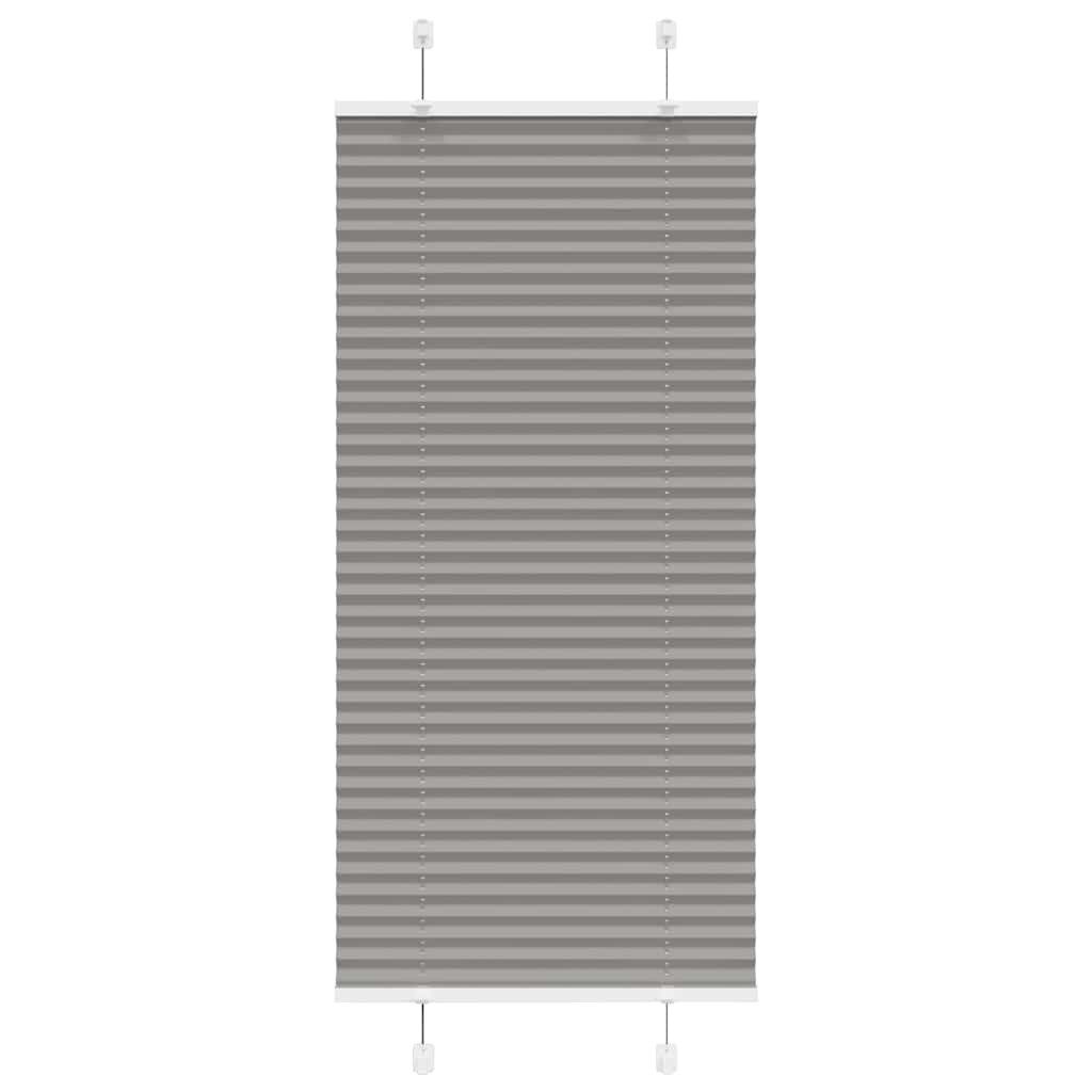 Gardine 55 x 100 cm Plissee Anthrazit 55x100 cm Stoffbreite 54,4 cm Polyester