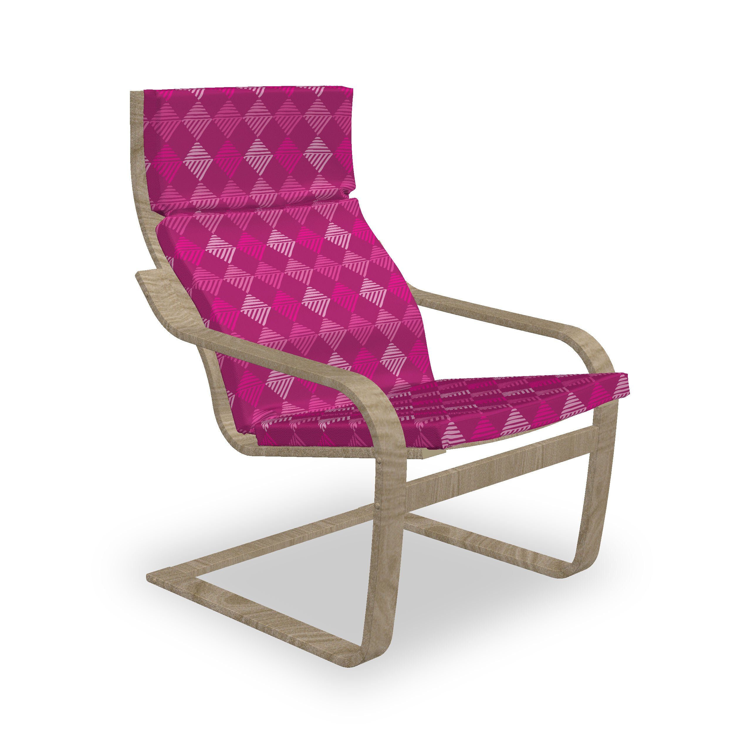 Abakuhaus Stuhlkissen Sitzkissen mit Stuhlkissen mit Hakenschlaufe und Reißverschluss, Geometrisch Pinkish Diagonal Squares
