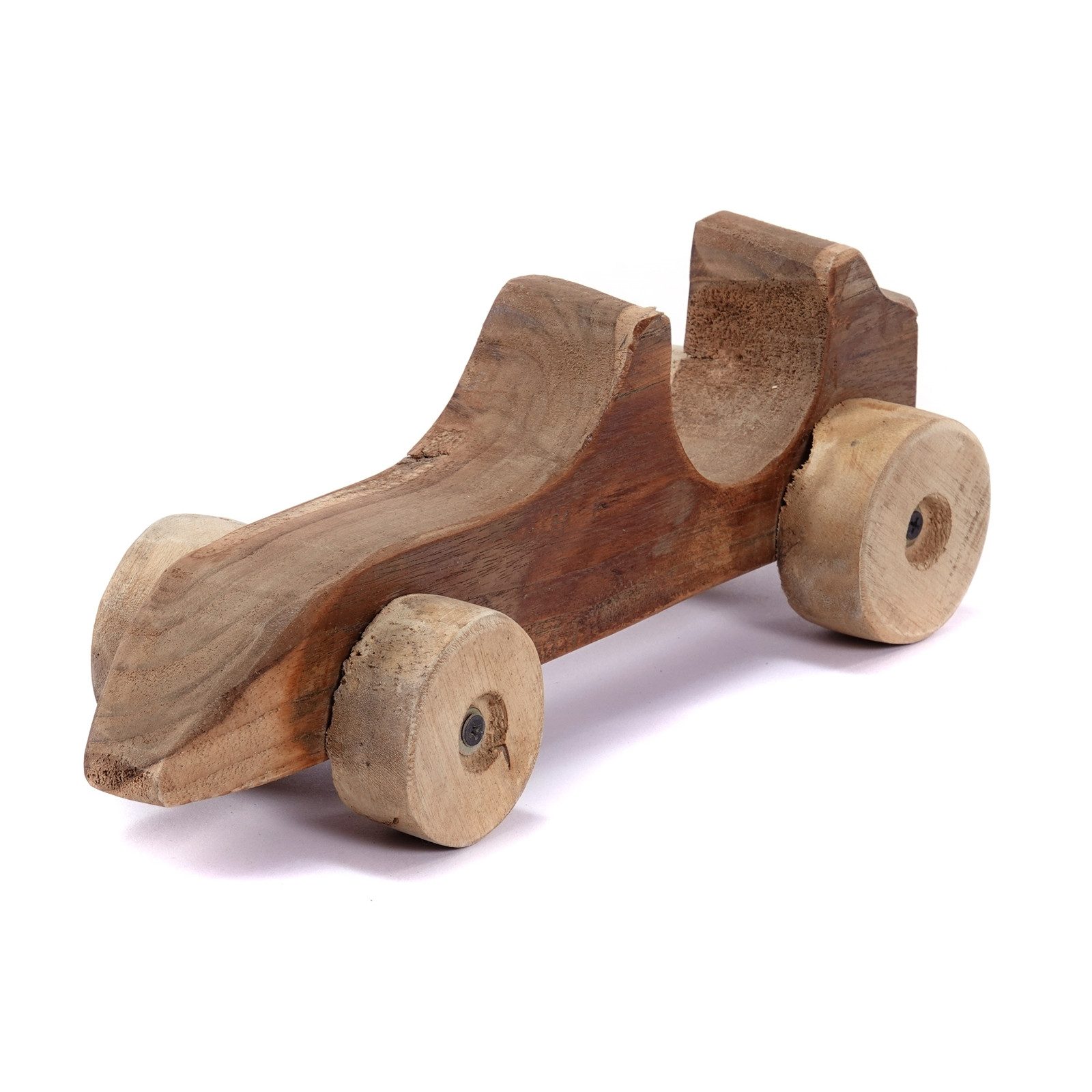 CREEDWOOD Skulptur HOLZ AUTO "SPEEDY", 30cm, Altholz massiv Holz, Deko Figur Auto